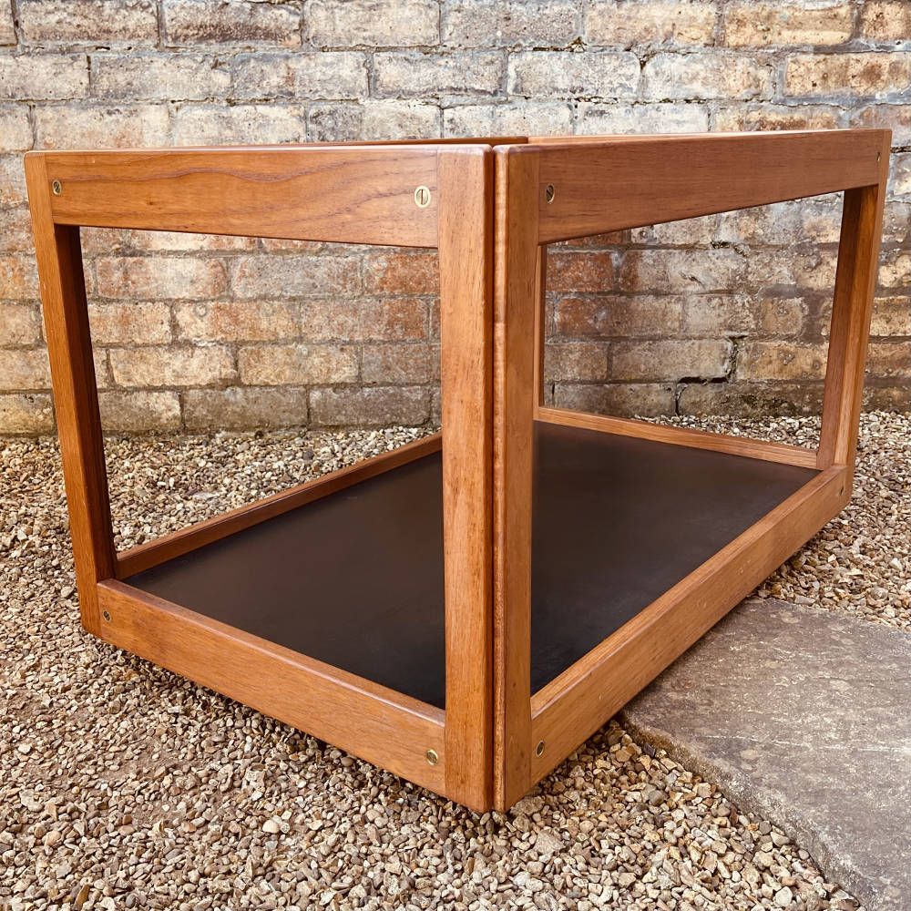 Mid Century Danish Teak Bar Cart By Johannes Andersen For Cf Christensen, Silkeborg – 1960s