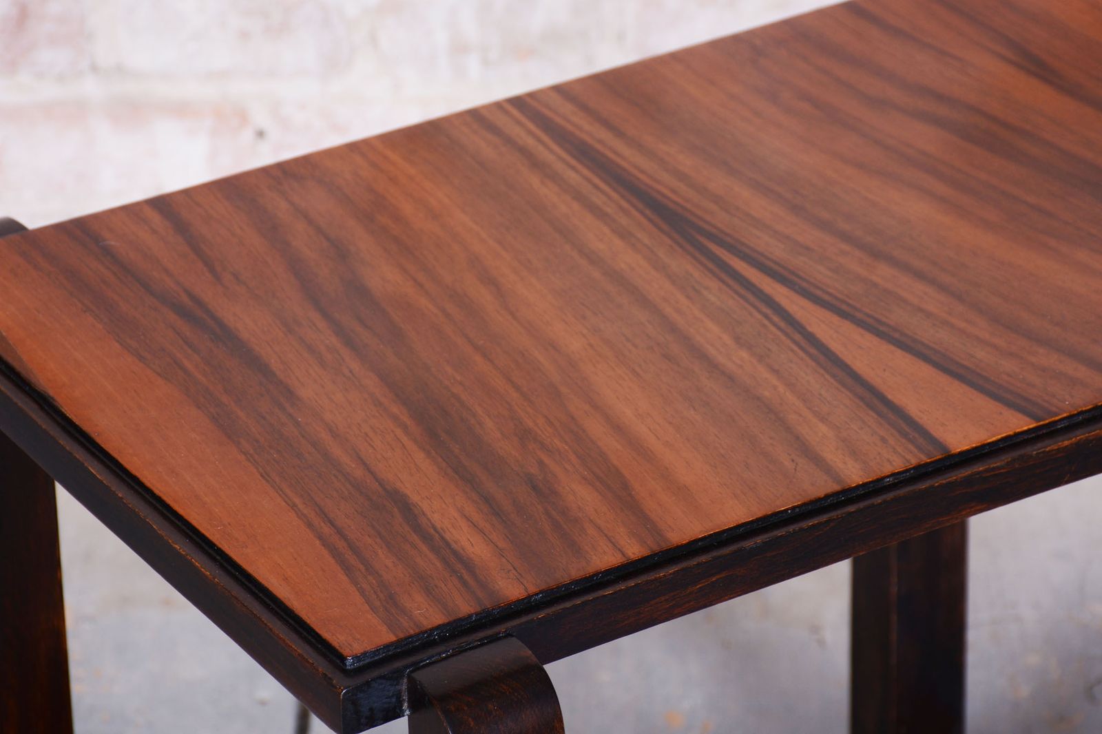 Restored Art Deco Coffee Table, Beech, Walnut, Revived Polish, France, 1930s photo Furniture
