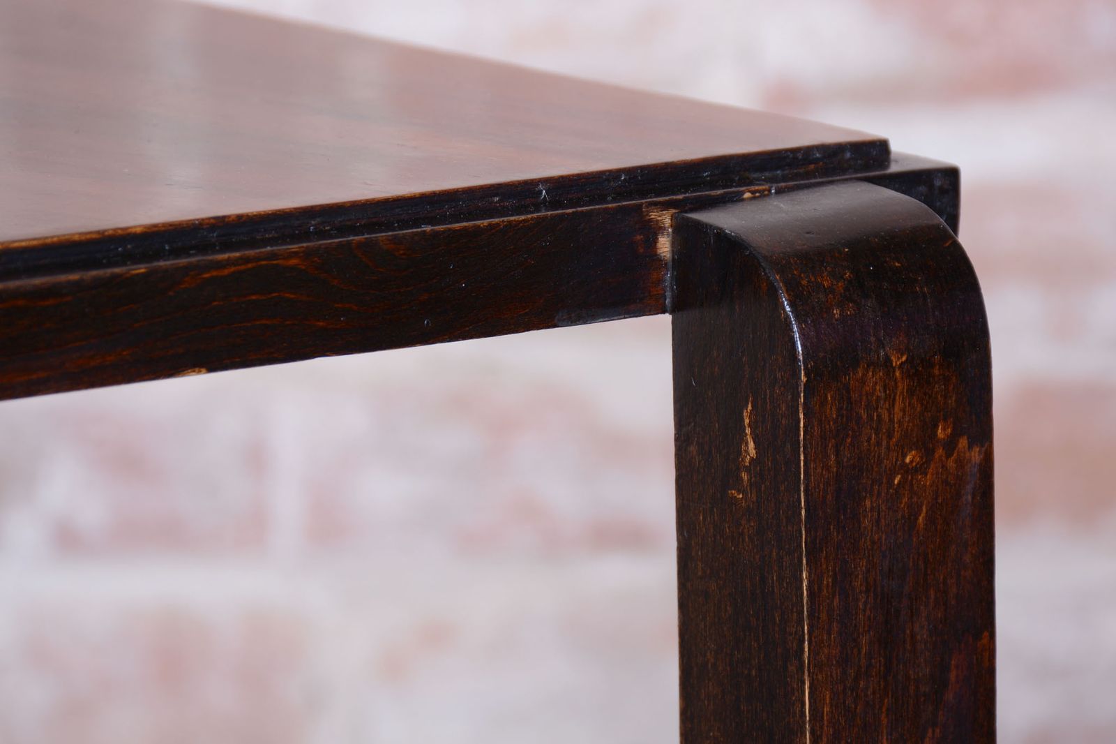Restored Art Deco Coffee Table, Beech, Walnut, Revived Polish, France, 1930s photo buy