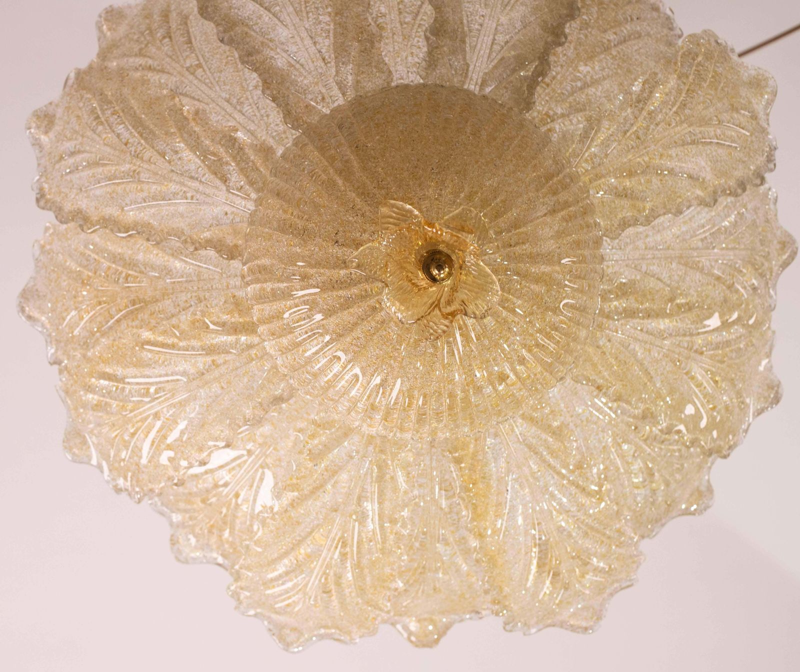 photo furniture Portofino, Murano Glass Gold Flush Mount, 1970s