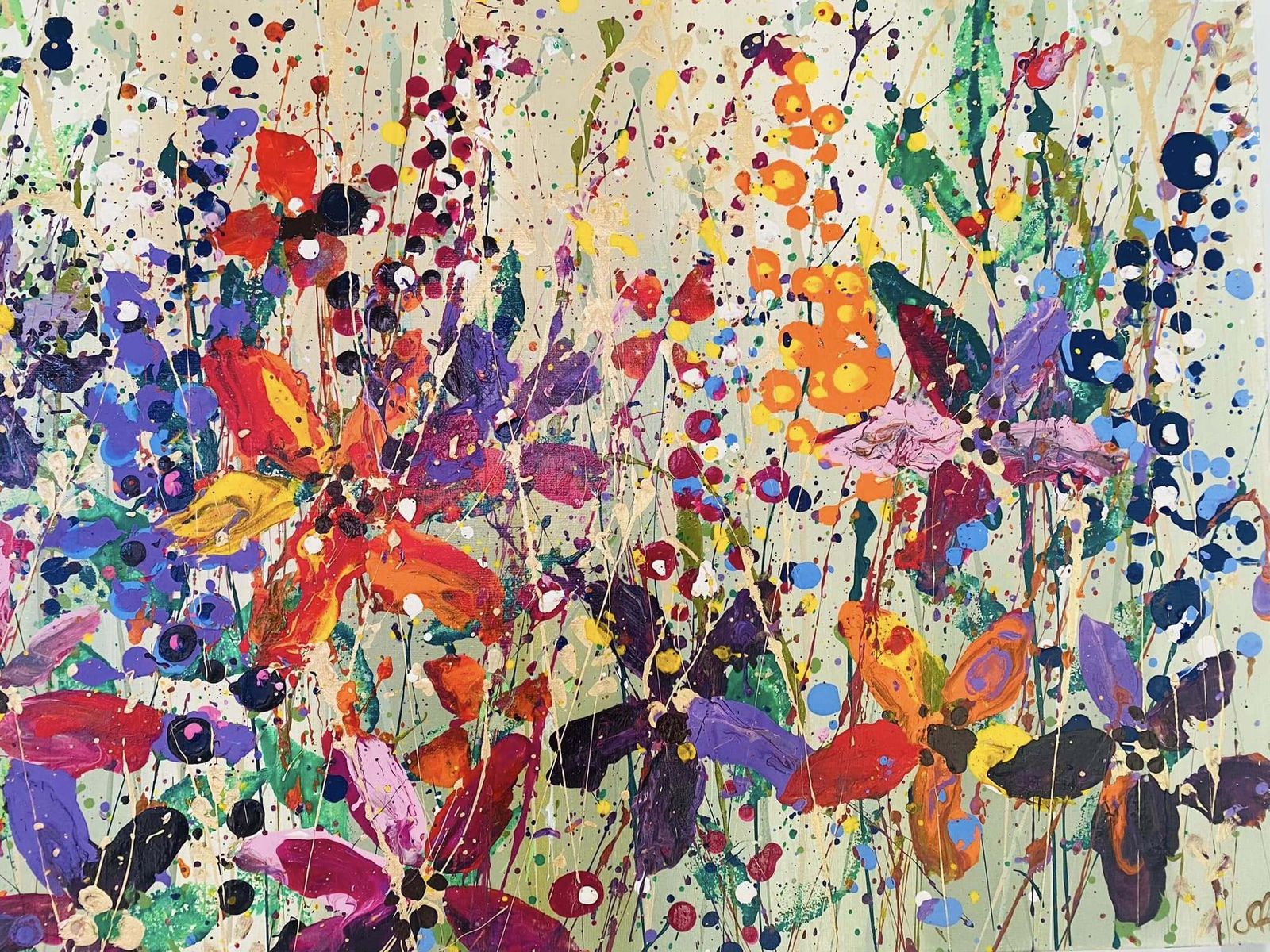 Margot..Hand Painted Original Art On Canvas 100cm X 50cm photo furniture