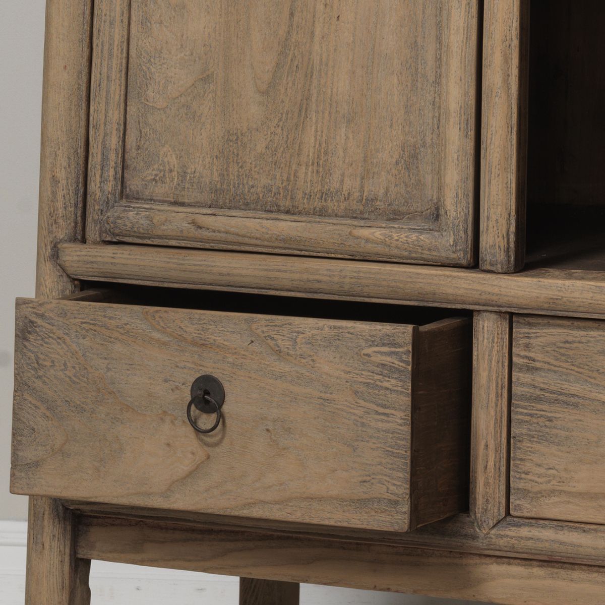 photo furniture Large Tapered Natural Elm Cabinet