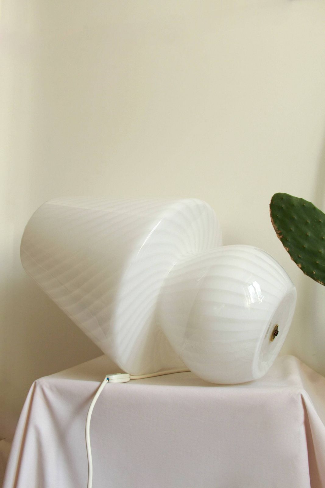 Beniamina, Giant Xxl Mushroom Murano Swirl Lamp, Italy, 1970s photo 435.0