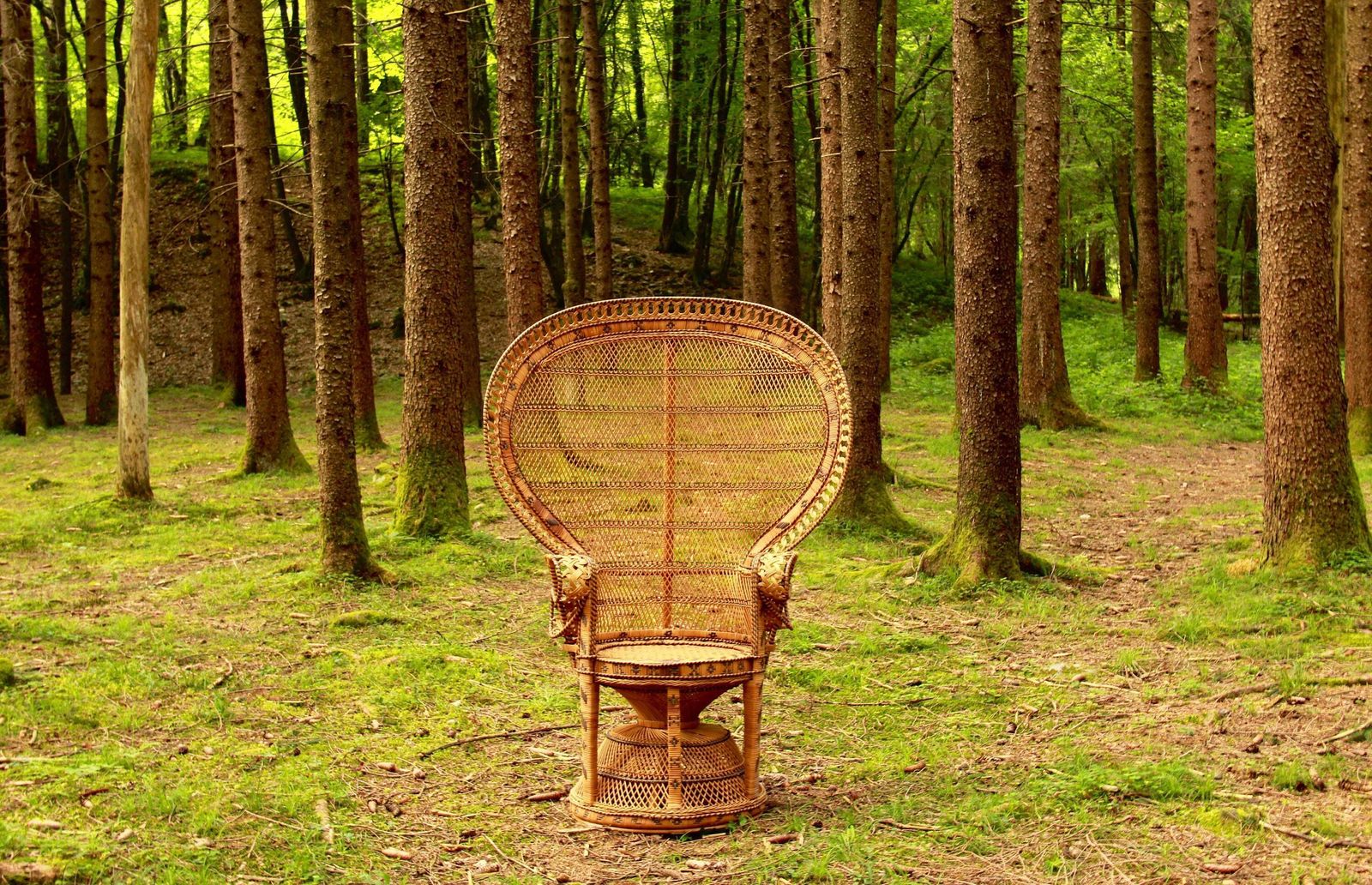 Emmanuelle, Original Vintage Peacock Chair, Italy, 1970s