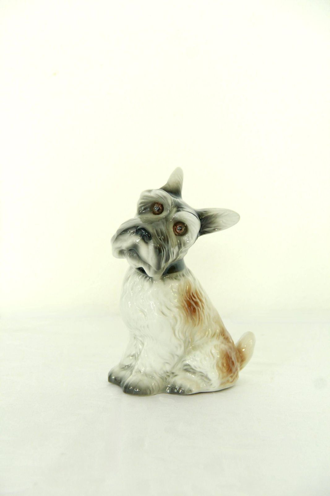 Billy, Scottish Terrier Porcelain Table Lamp, Italy, 1930s