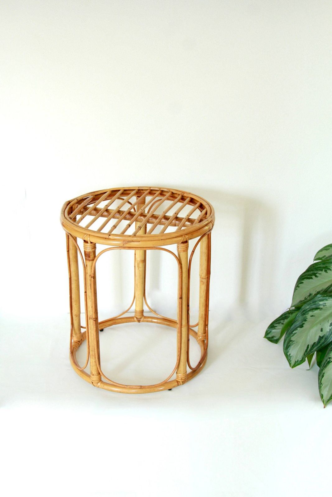 Trentino, Vintage Bamboo Coffee / Living Room Table, Italy, 1970s