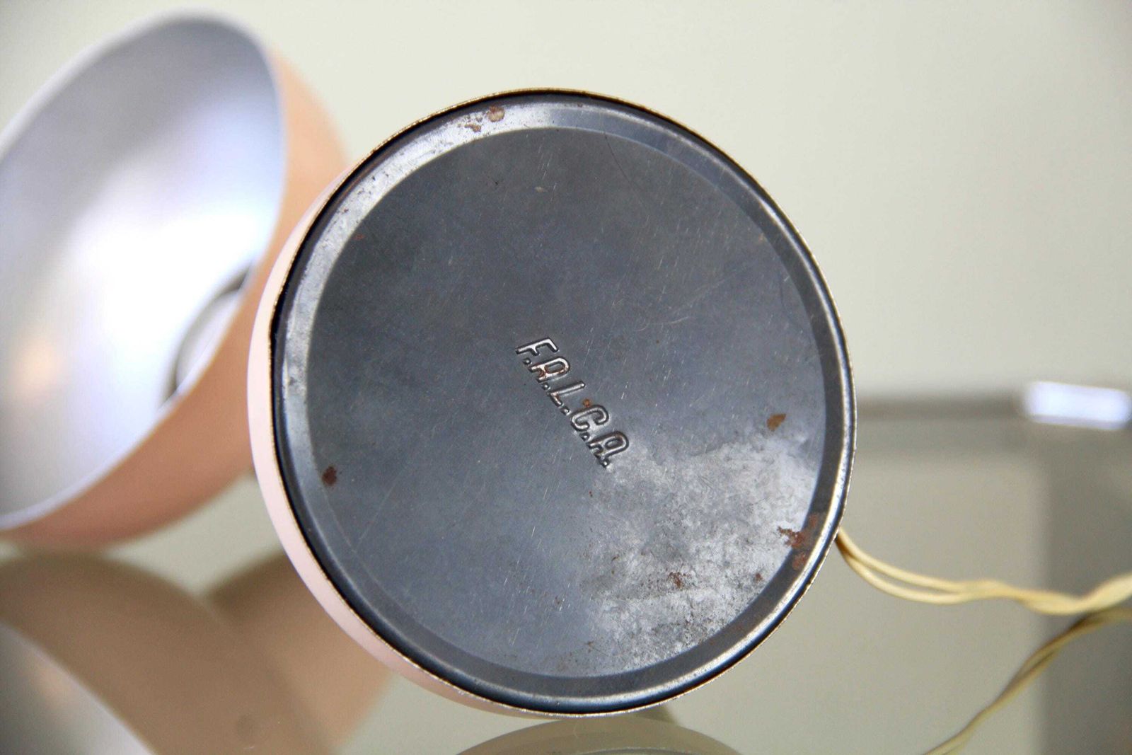 photo furniture Rosita, Mid Century Industrial Pink Desk Lamp By F.A.L.C.A, Italy, 1960s
