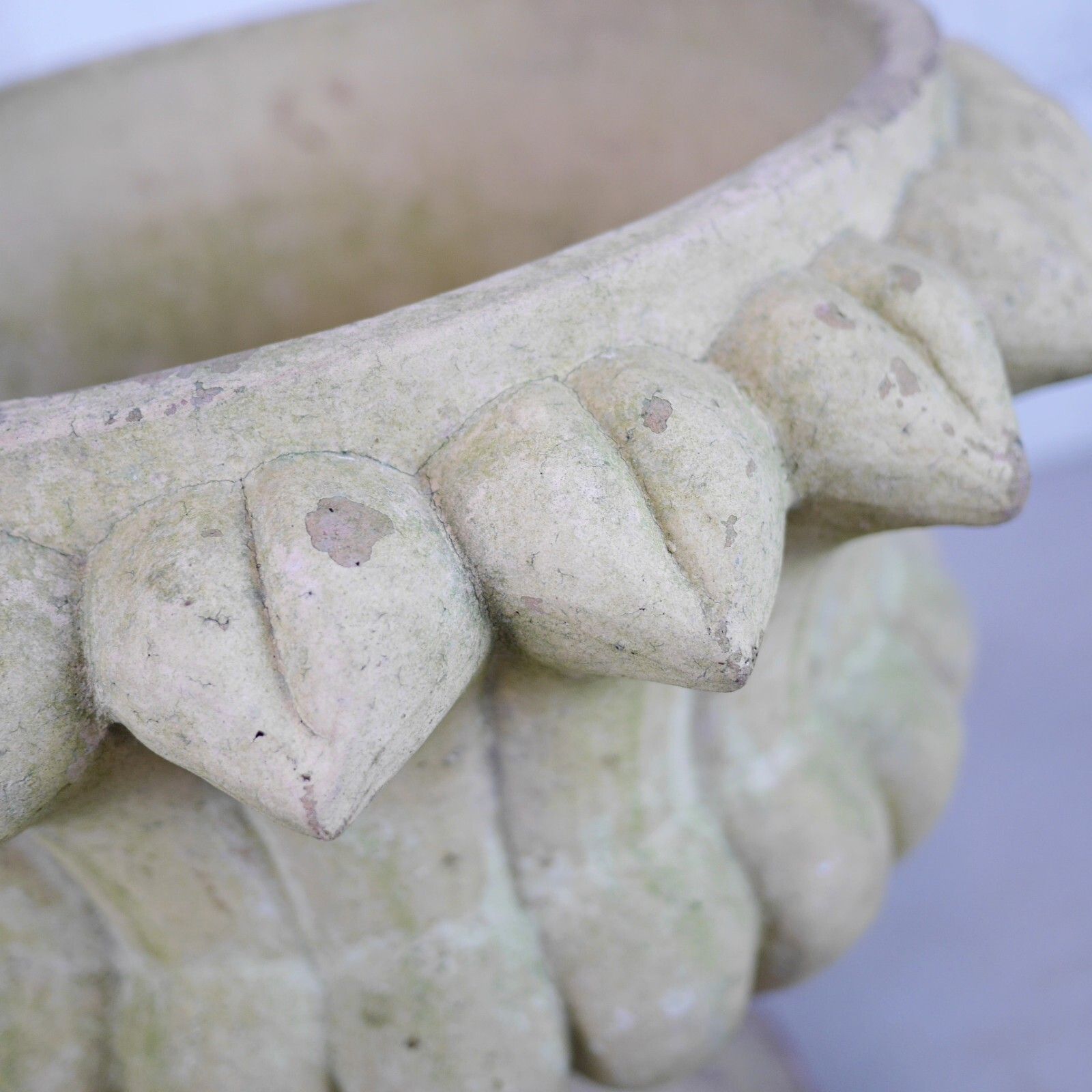 photo for sale Large Weathered Buff Terracotta Garden Urn Tazza Planter #101477