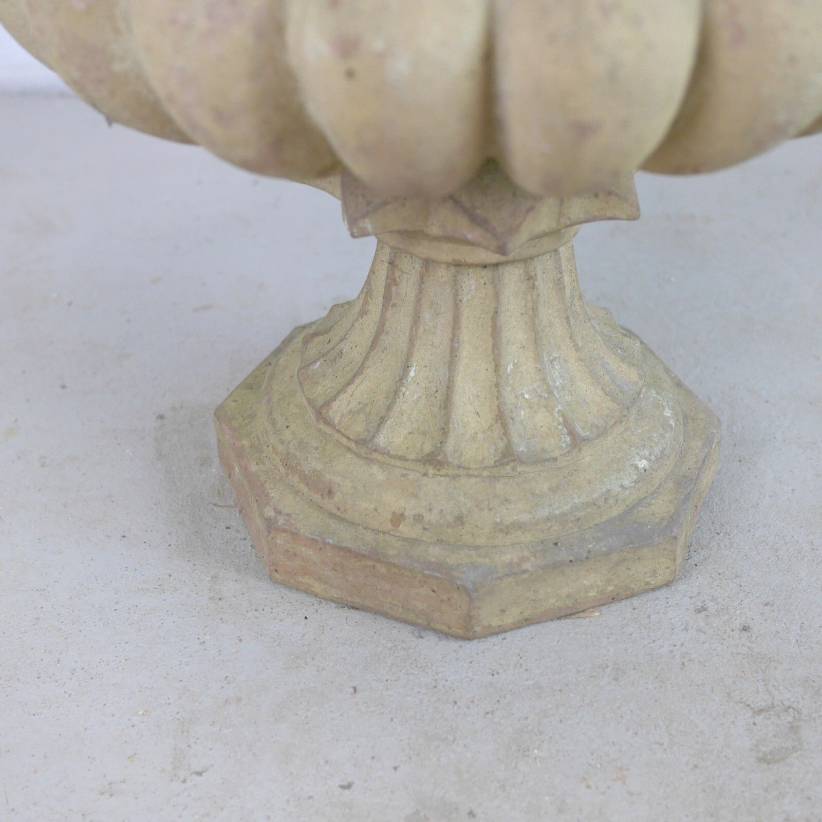 Garden Decor Large Weathered Buff Terracotta Garden Urn Tazza Planter #101477 photo