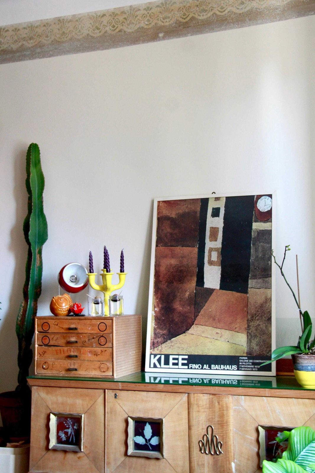 photo furniture Klee, Original Exhibition Poster "Fino Al Bauhaus" By Paul Klee, Italy, 1972