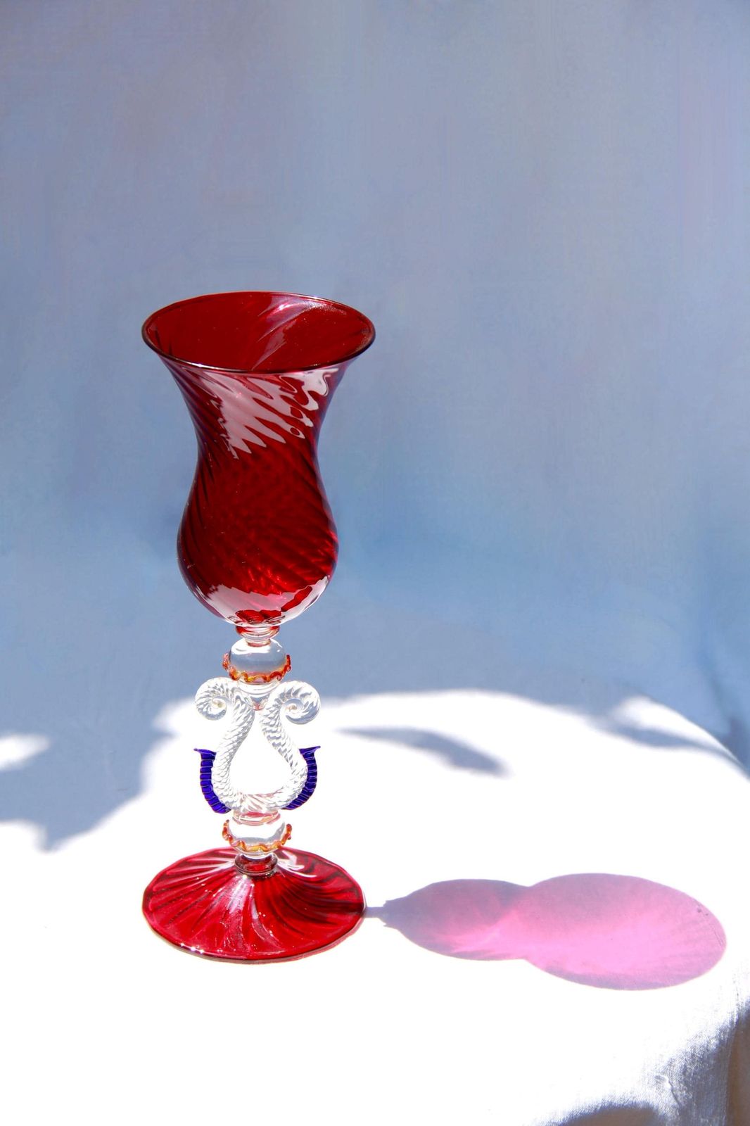 Strelitzia, Antique Murano Glass Goblet / Tipetto, Italy, 1950s photo furniture