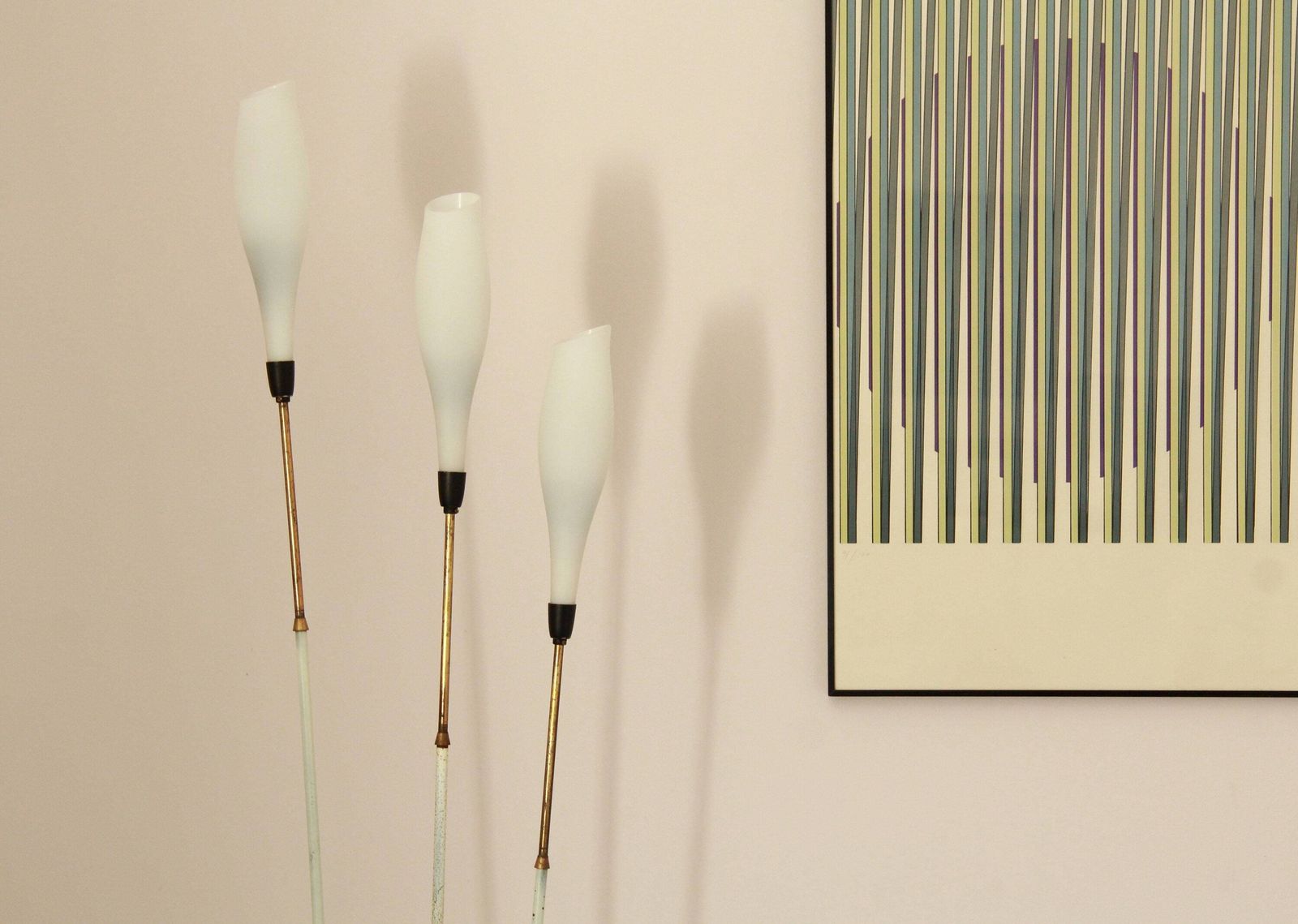 Calle, Mid Century Floor Lamp By Stilnovo, Italy, 1950s photo vintage