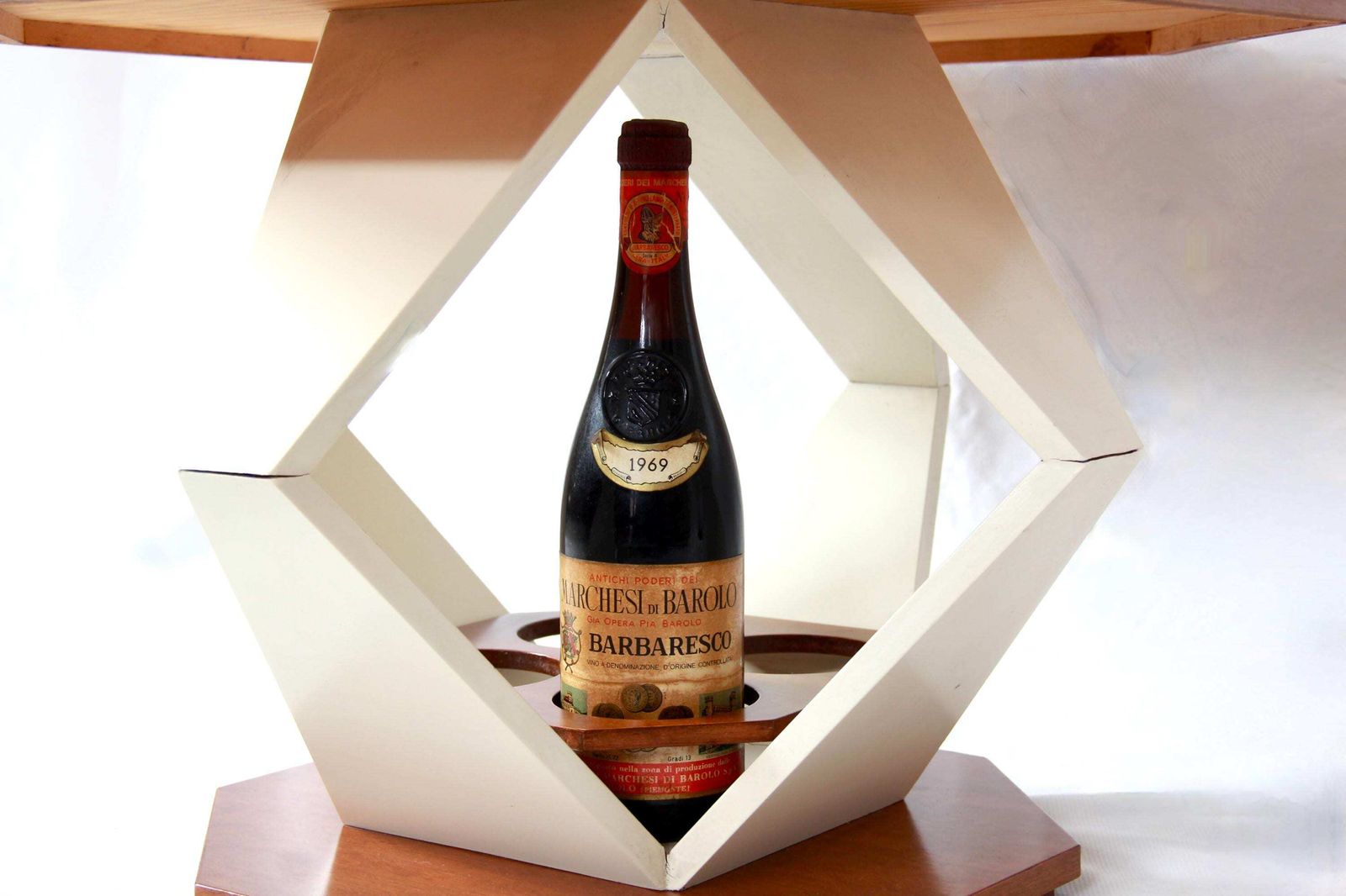 Otto, Vintage Space Age Coffee Table With Bottle Holder, Italy, 1970s photo buy