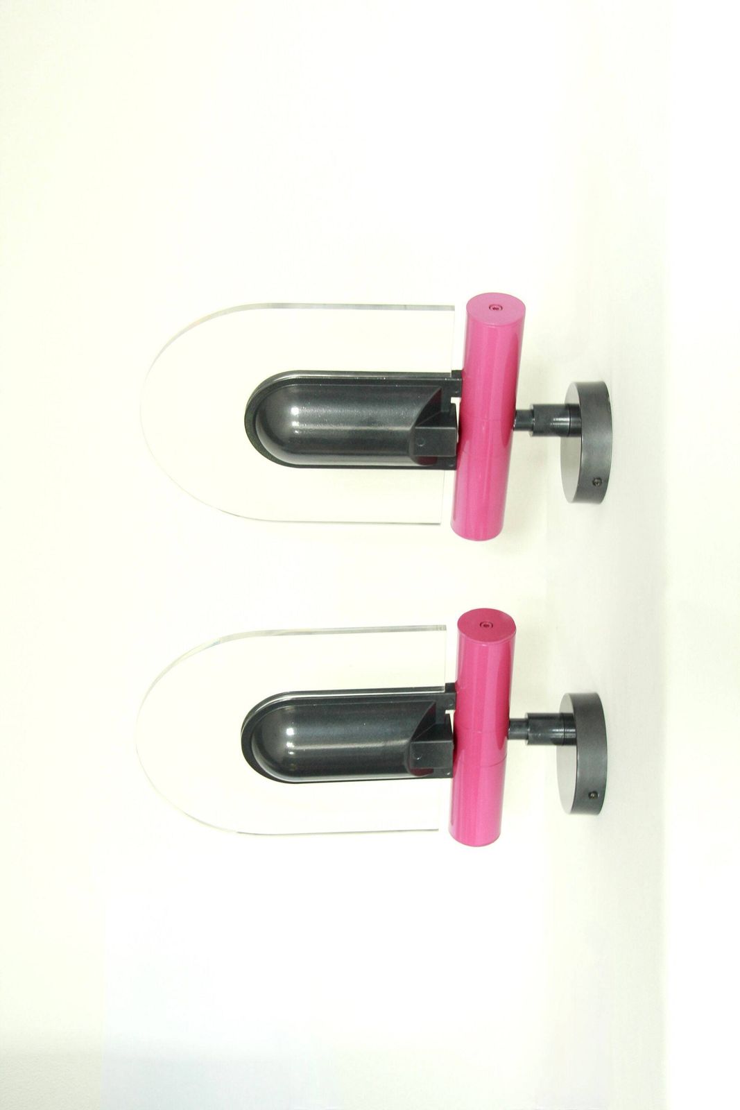 Flap, Vintage Postmodern Wall Lamps / Sconces In Memphis / Sottsass Style By Bilumen, Italy, 1990 photo for sale
