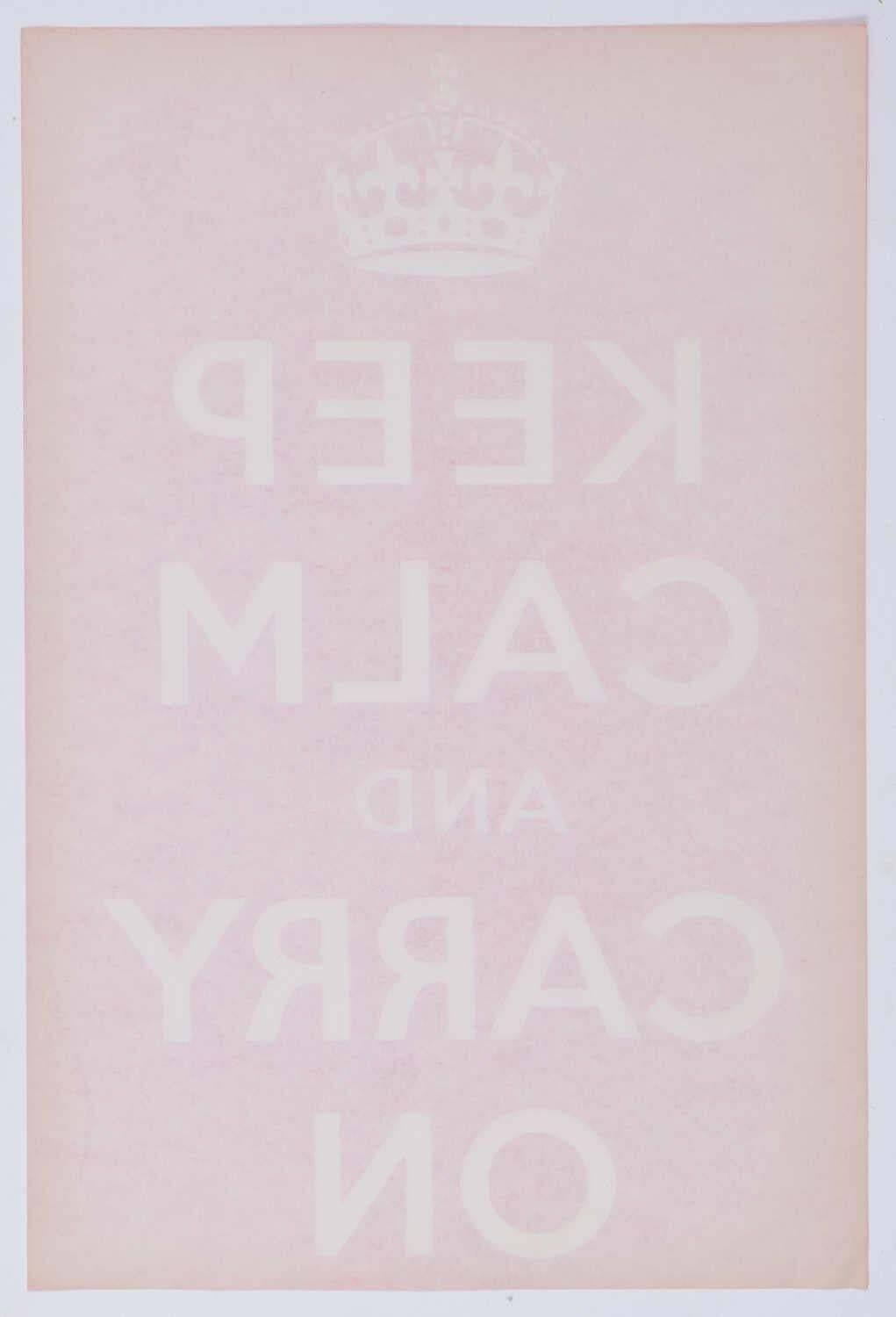 Ernest Wallcousins1939 Original Keep Calm And Carry On Poster (Small Size) Second World War Two1939 photo vinterior