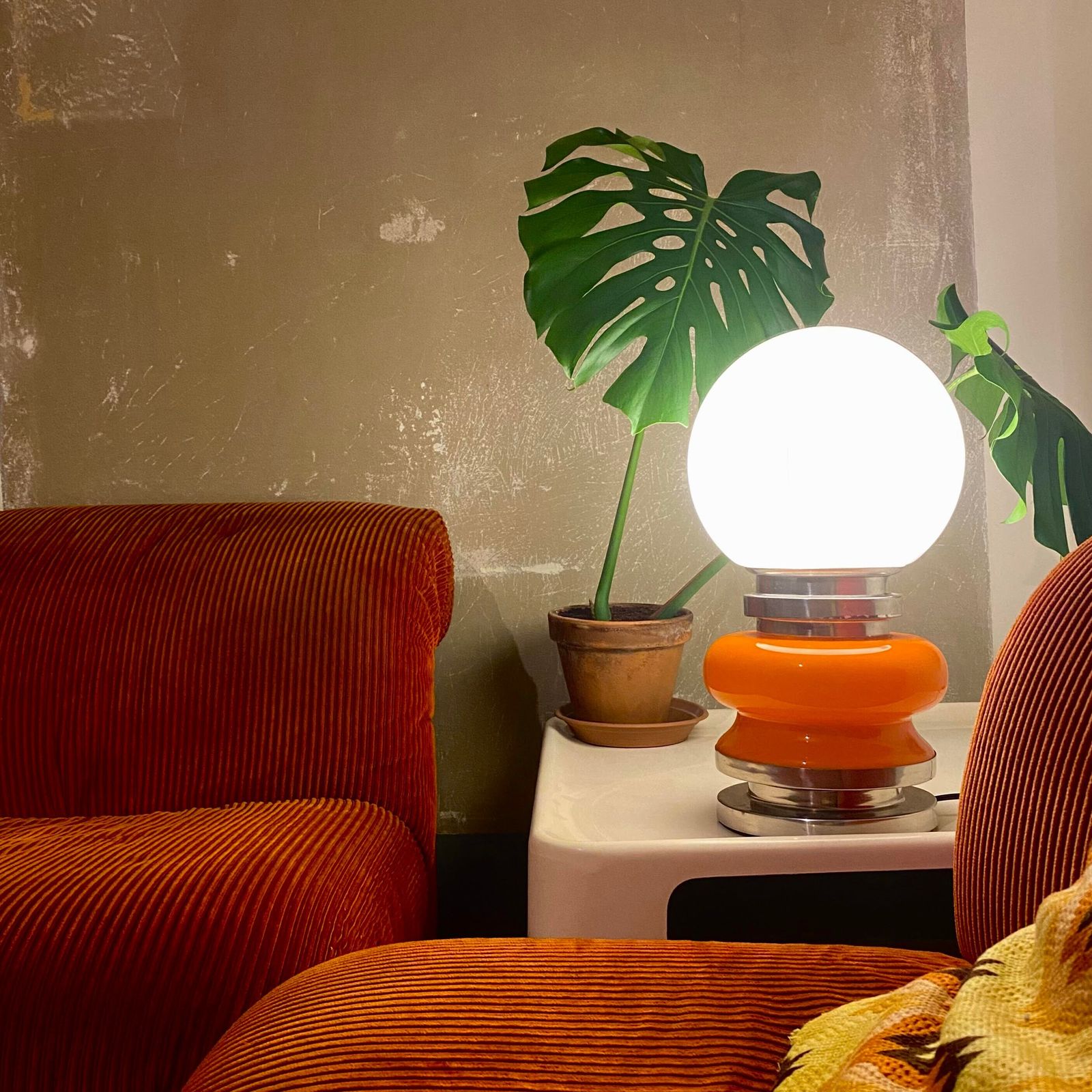 Arancina, Space Age Birillo Murano Glass Lamp, Italy, 1970s photo Lighting