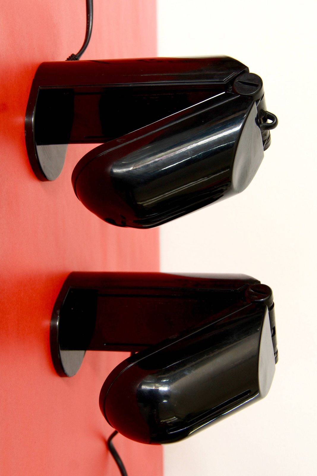 Manon, Set Of 2 Postmodern Black Table / Wall Lamps By Yamada Shomei For Tronconi, Italy, 1980s photo vinterior