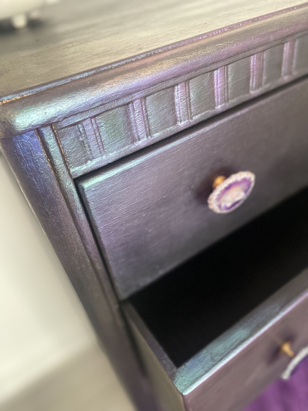 Vintage Harris Lebus, Chest Of Drawers ,Black And Metallics Finish photo buy