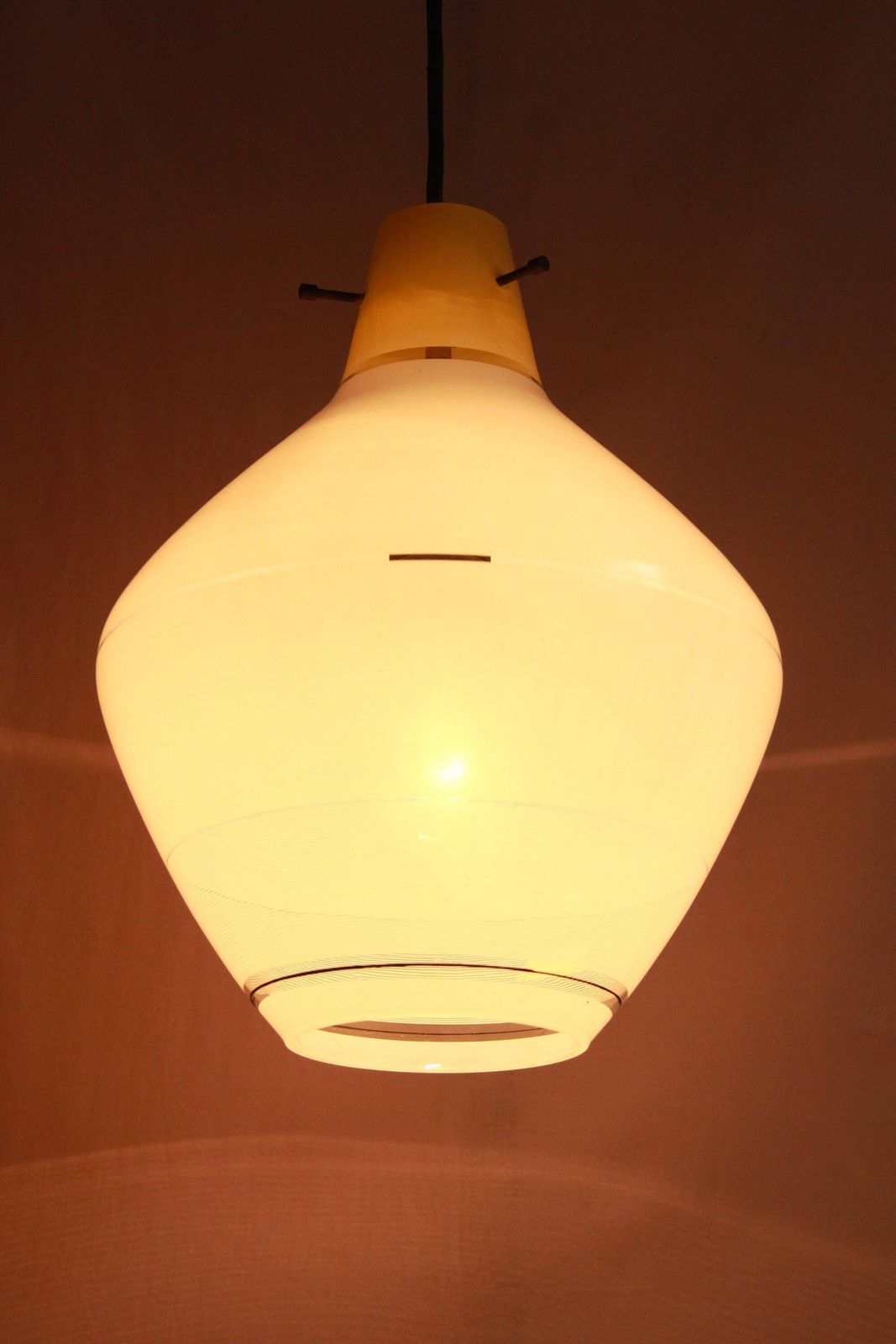 photo furniture Gialla, Mid Century Murano Ceiling Lamp / Pendant, Italy 1950s