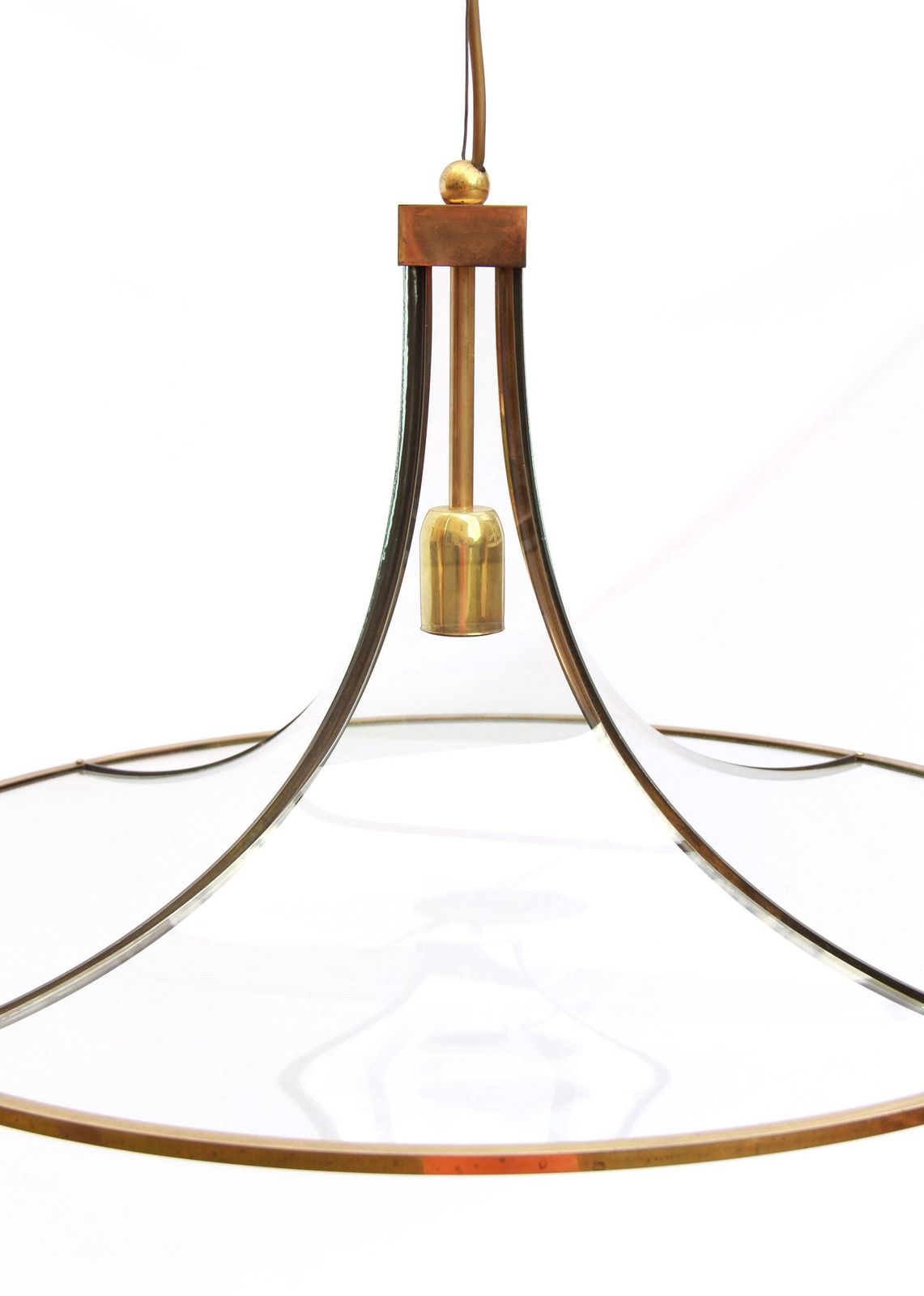 Pagoda, Vintage Large Size Ceiling Lamp Designed By Angelo Brotto For Esperia, Italy, 1970s photo vinterior