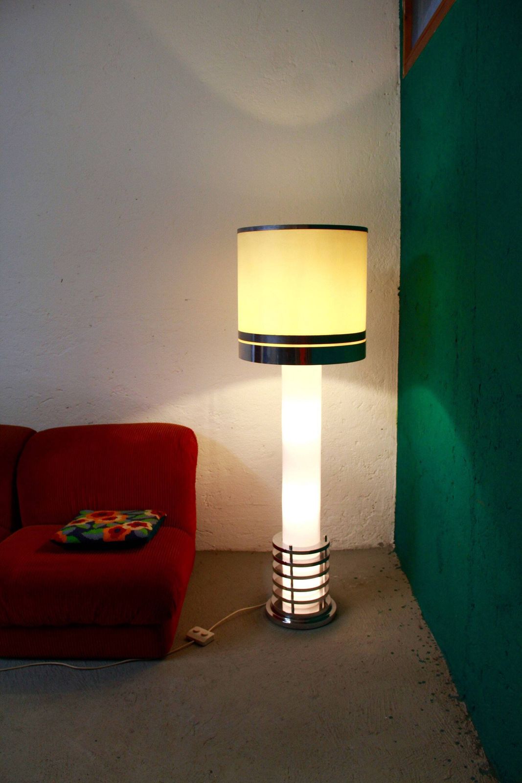 photo for sale Lampione, Space Age Murano Glass Floor Lamp, Italy, 1970s