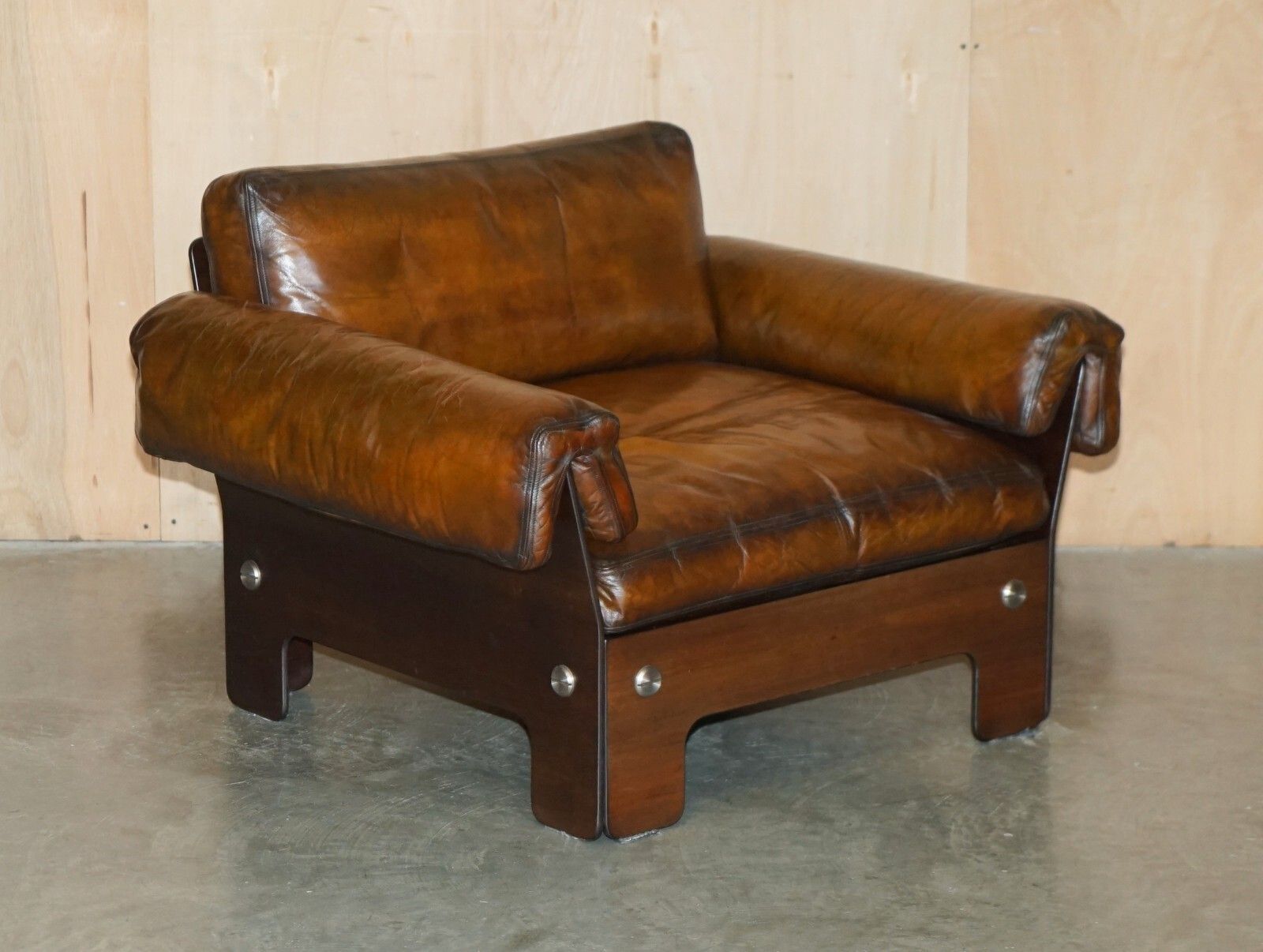 Sigurd Ressell For Vatne Mobler Rosewood Brown Leather Sofa Armchair Table Suite photo furniture
