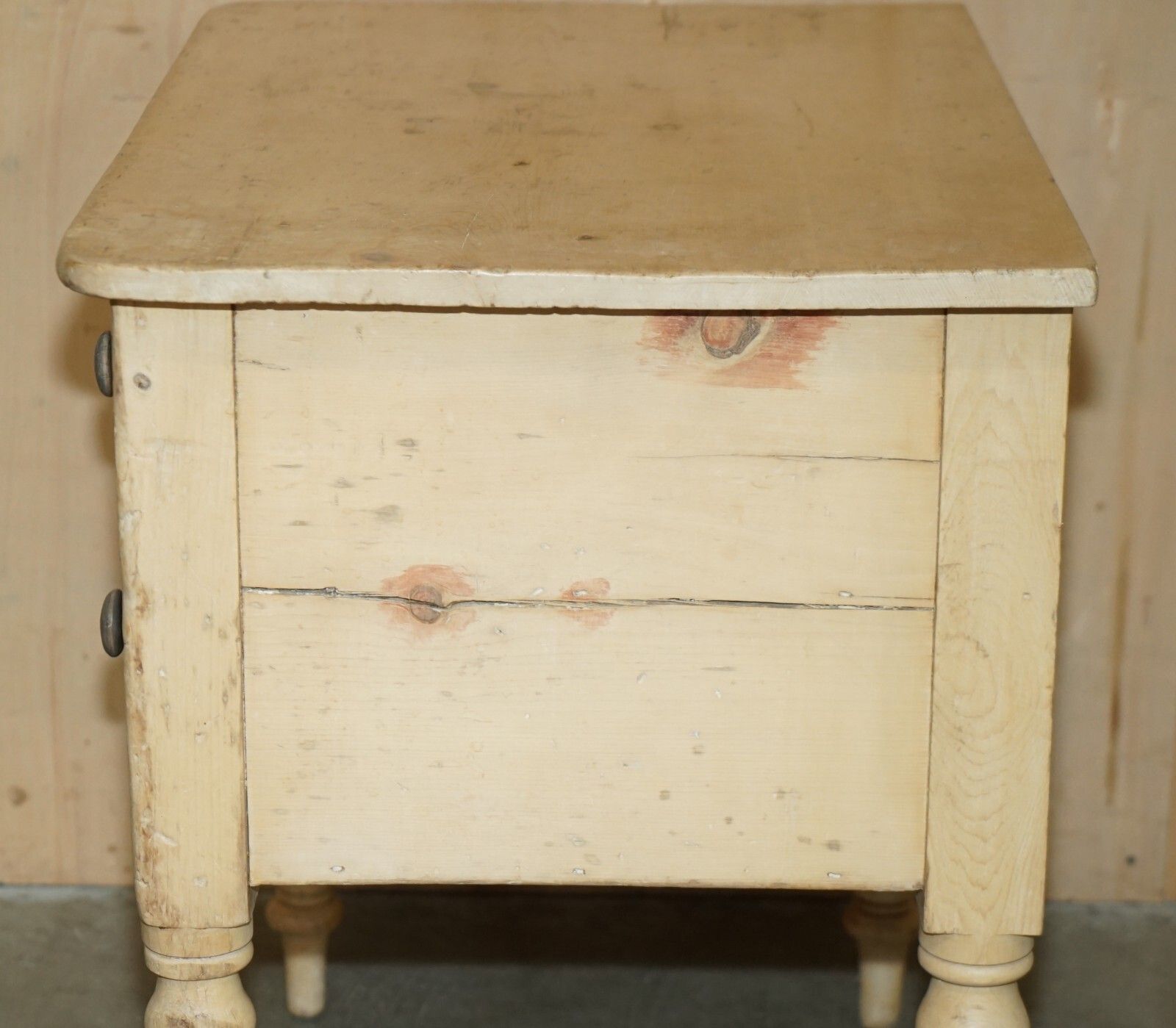 Furniture Super Rare Antique Georgian Circa 1800 Pine Housekeepers Drawers Sideboard photo