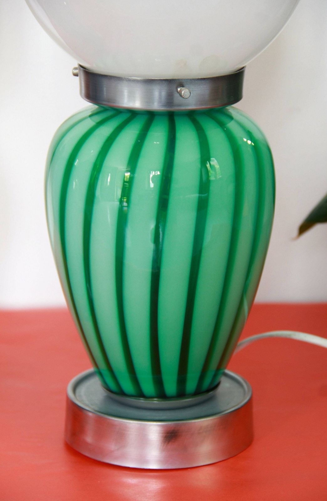 Ranuncoli, Space Age Mazzega Murano Swirl Lamps, Set Of 2, Italy, 1970s photo Lighting