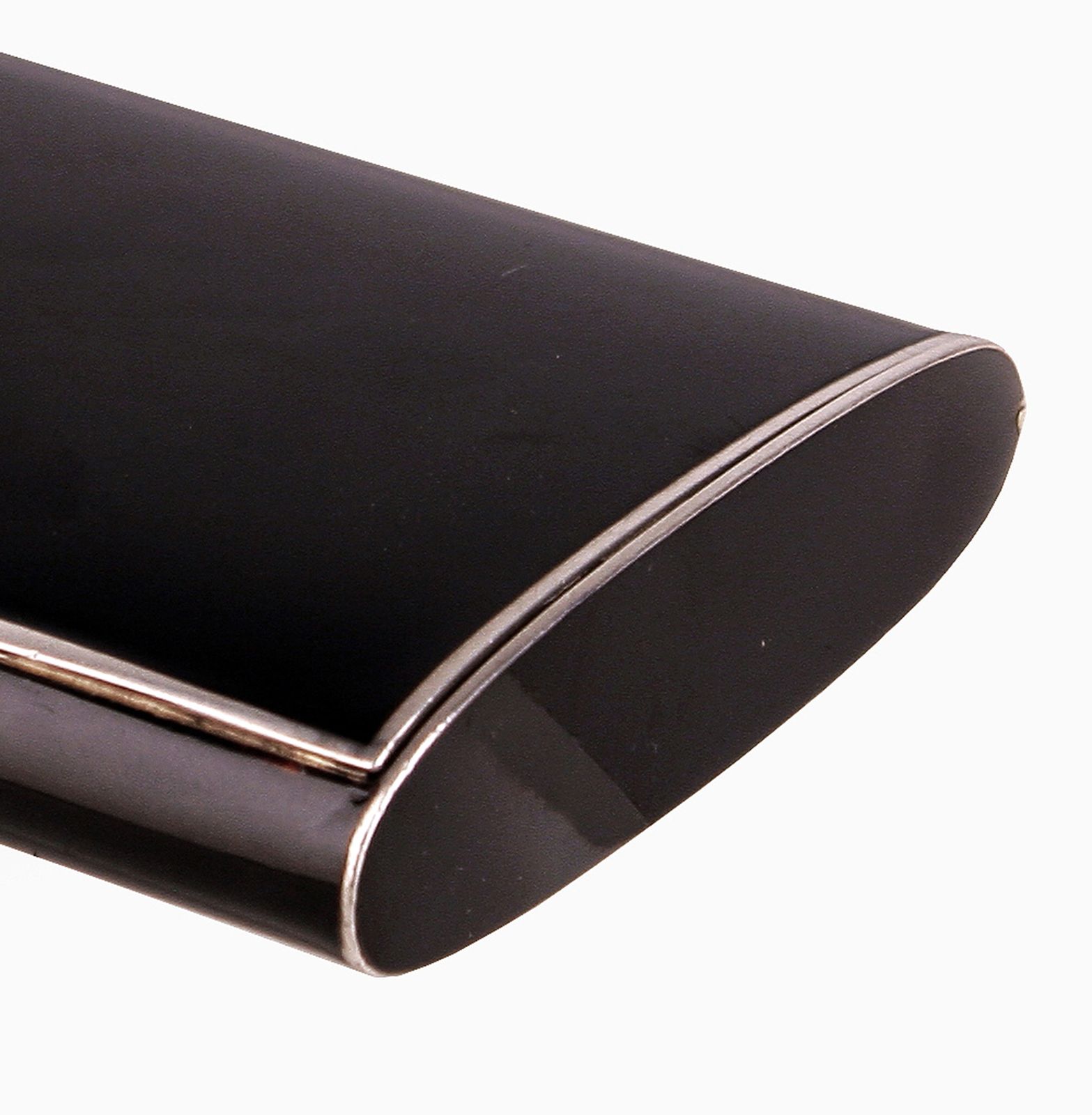 Early 20th Century Art Déco French Polished Black Lacquer And Silver Plated Cigarrette Box/Case photo vintage