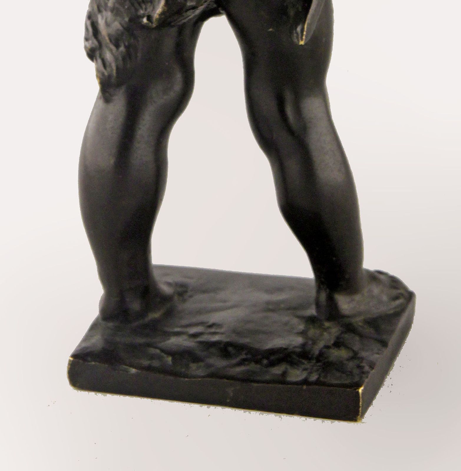 Late 19th Century Romantic French Black Patina Bronze Sculpture Of A Hunter Boy With Riffle photo vintage