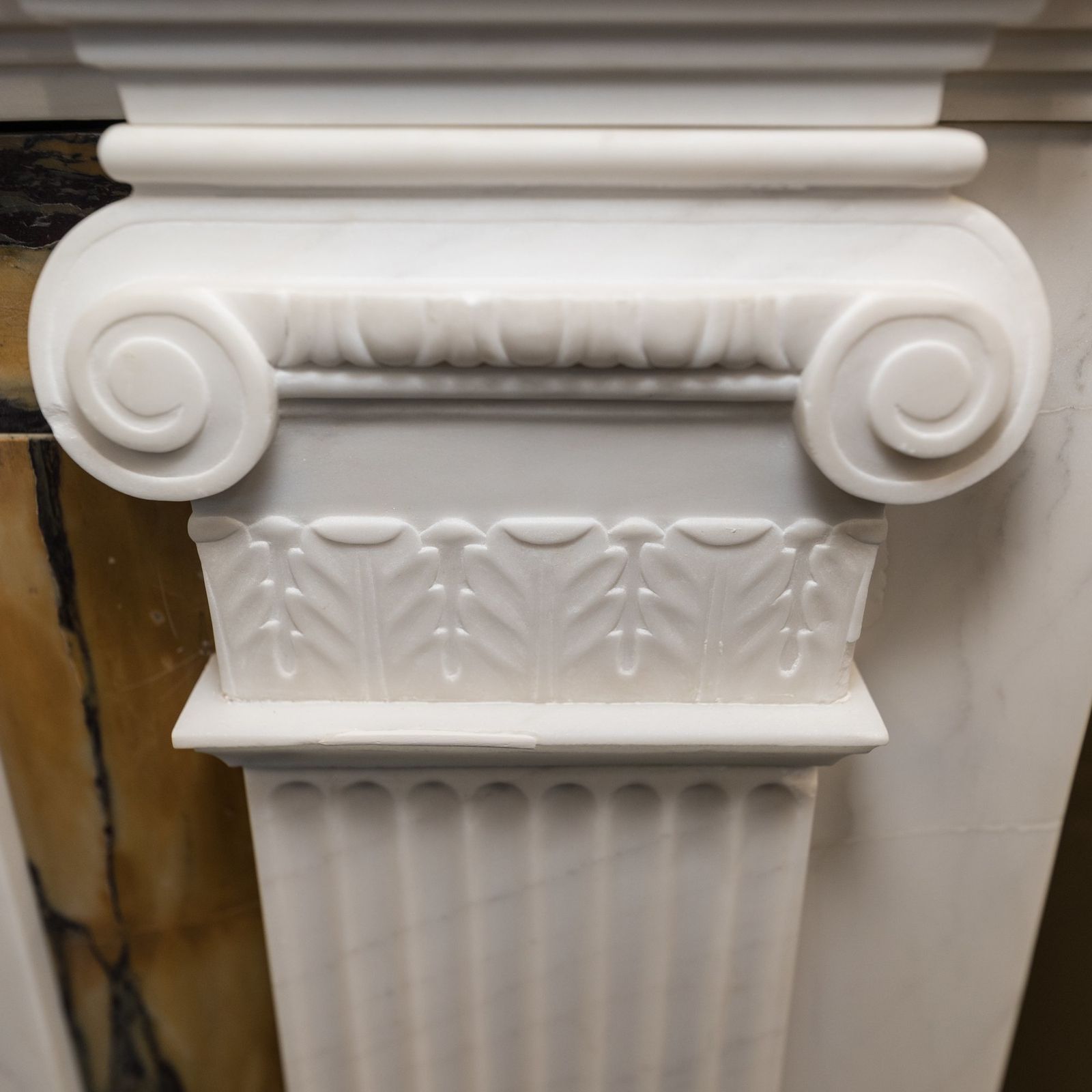Georgian Style Statutory & Sienna Marble Fireplace Surround photo furniture