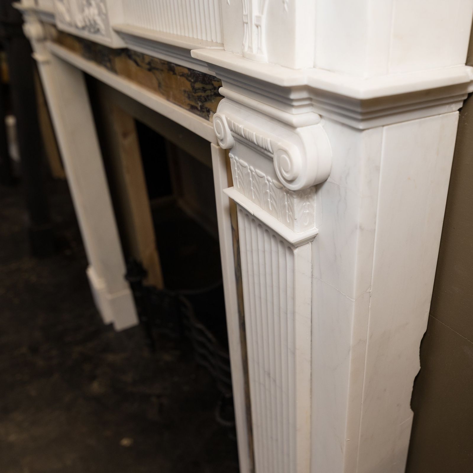 Georgian Style Statutory & Sienna Marble Fireplace Surround photo Home Fixtures