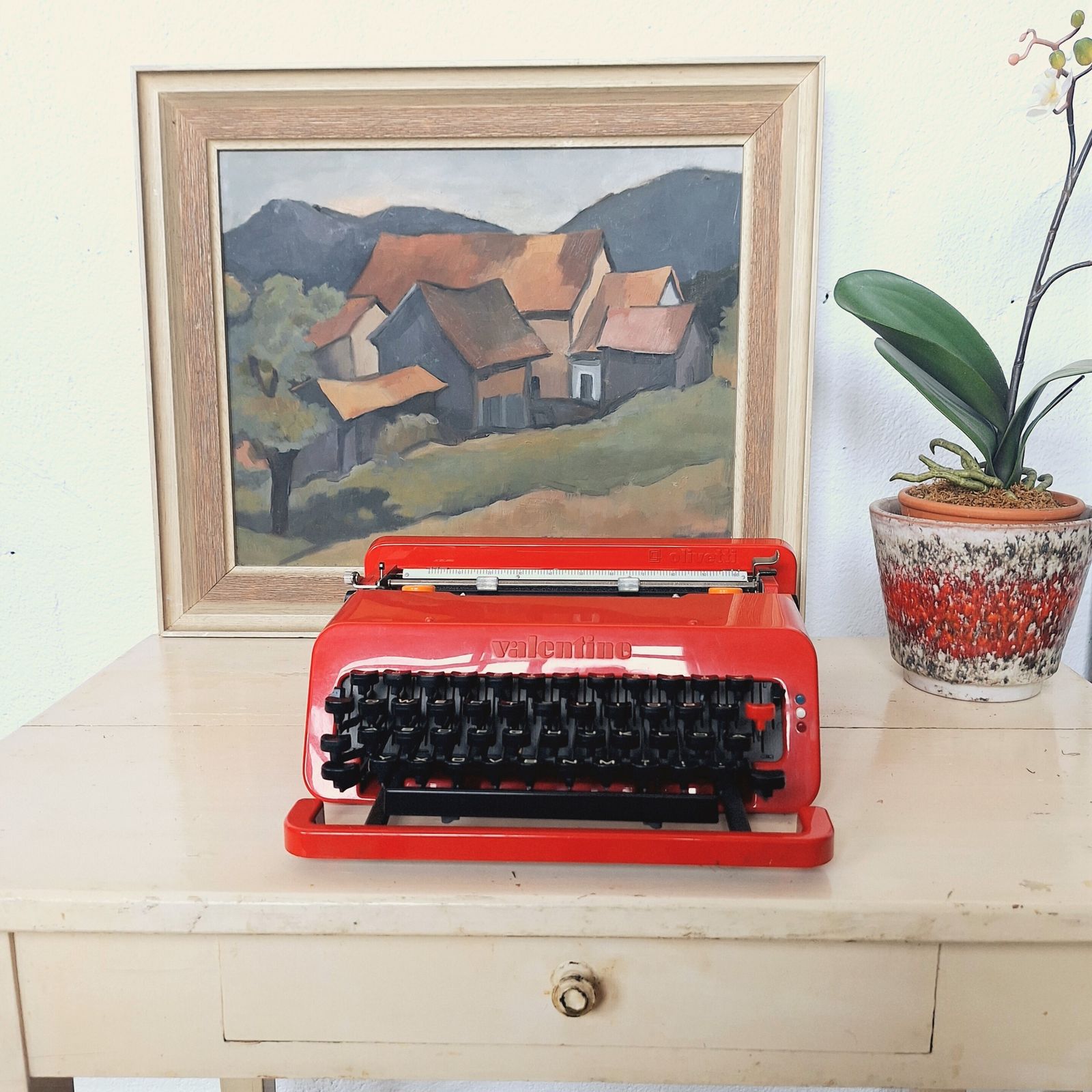 Oil Painting "Upper Geistal" By Albert Rieger, 1974 photo vinterior