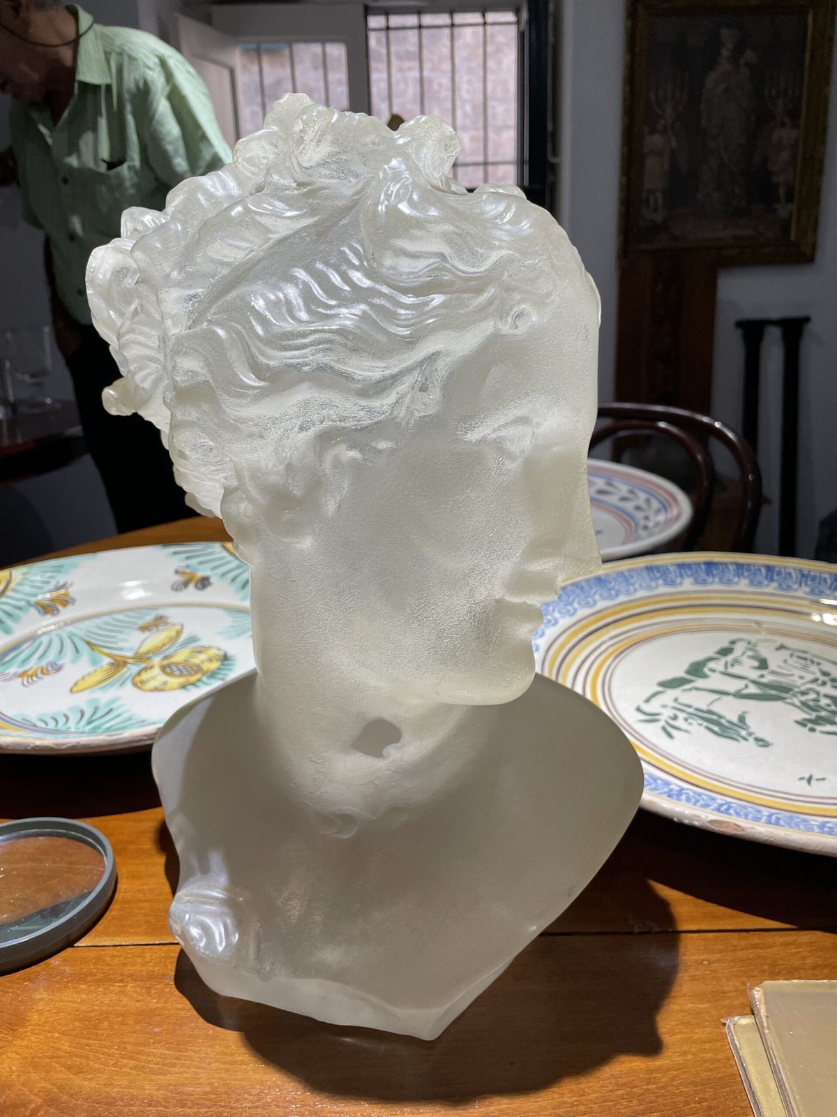 A Singular Piece Of Art By D’estifano. An Rare Early Signed Acrylic Bust. (Circa 1970) photo furniture