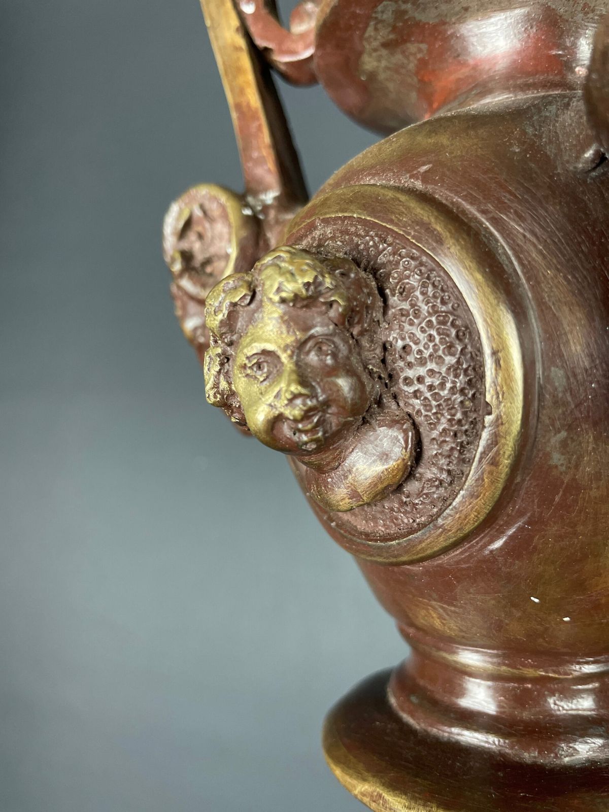 Elaborate Pair Of 19th Century Bronze Candelabra, With Amazing Patina. photo Home Decor