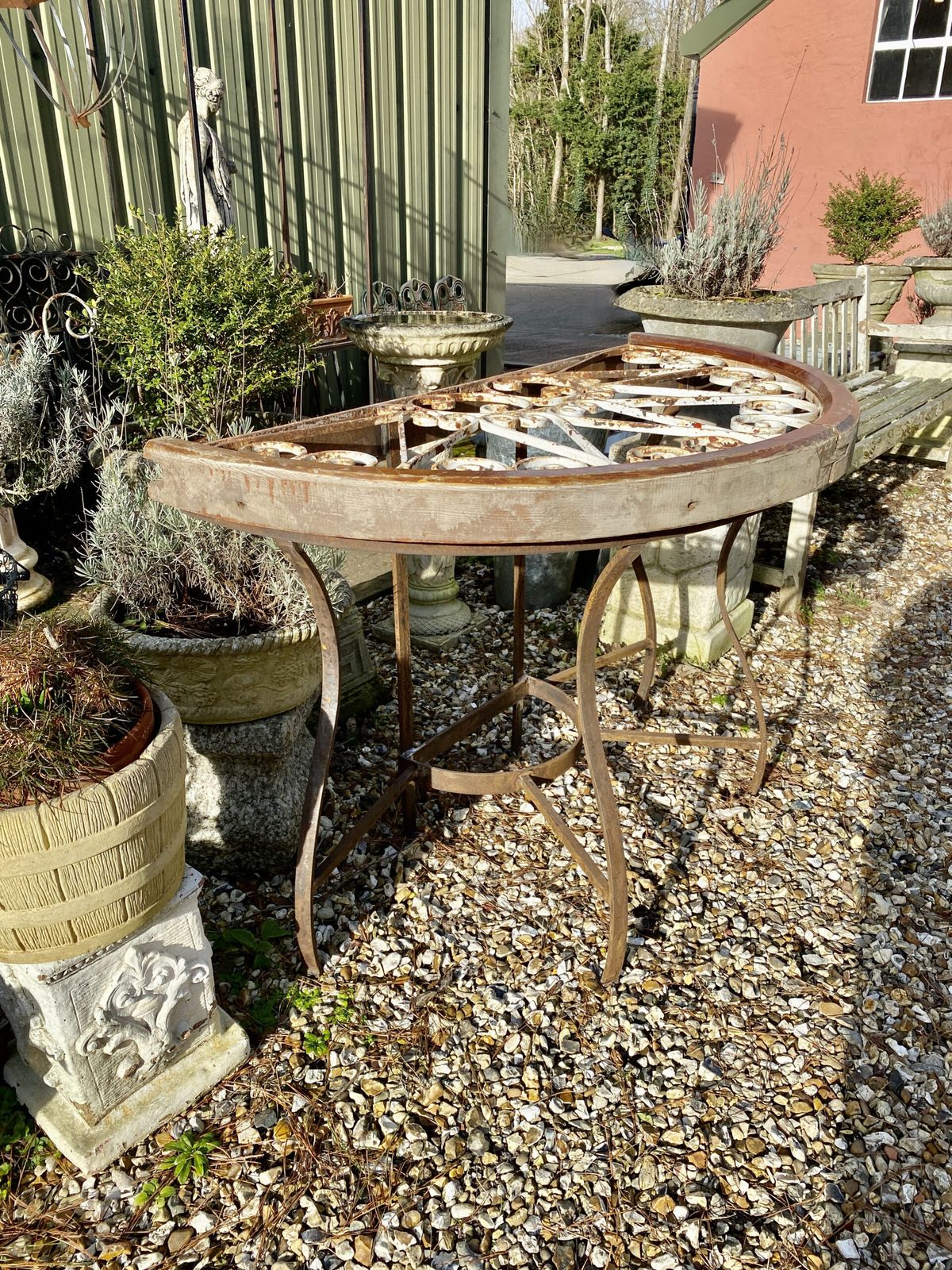 Italian Grill Console Table, Made From 19th Century Metal Grill photo Furniture