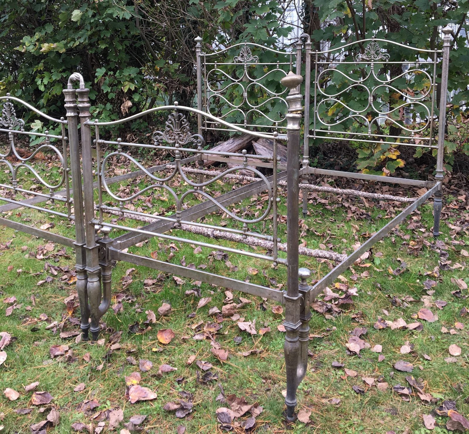Large Italian Antique Marriage Bed, With Holding Hands photo furniture