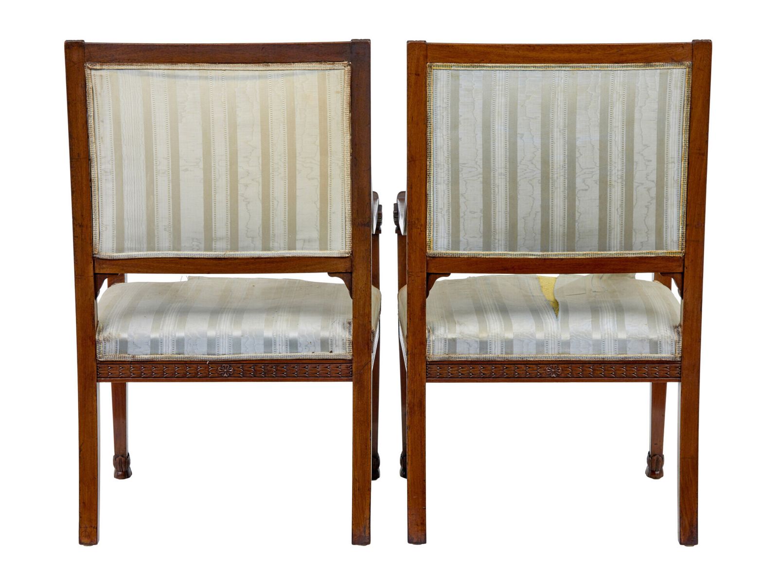 Early 20th Century 7 Piece Carved Walnut Empire Revival Suite photo vintage