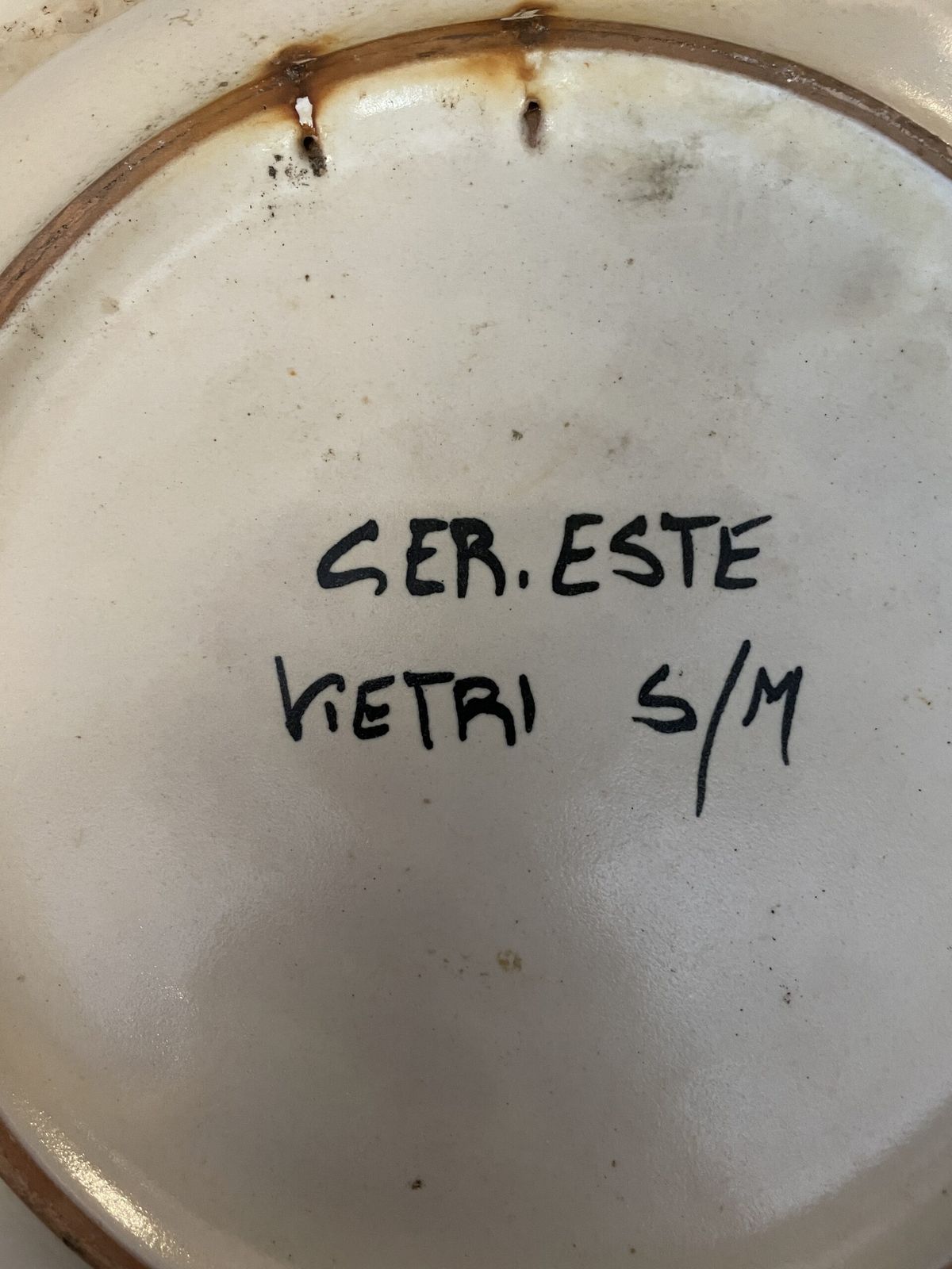 Vietri Plate Signed Ger. Este S/M Decorated With A Seated Woman photo furniture