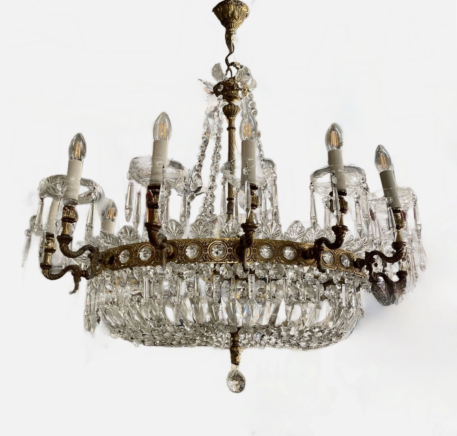 Grand Boat Shaped Chandelier From Italy (Circa 1940)