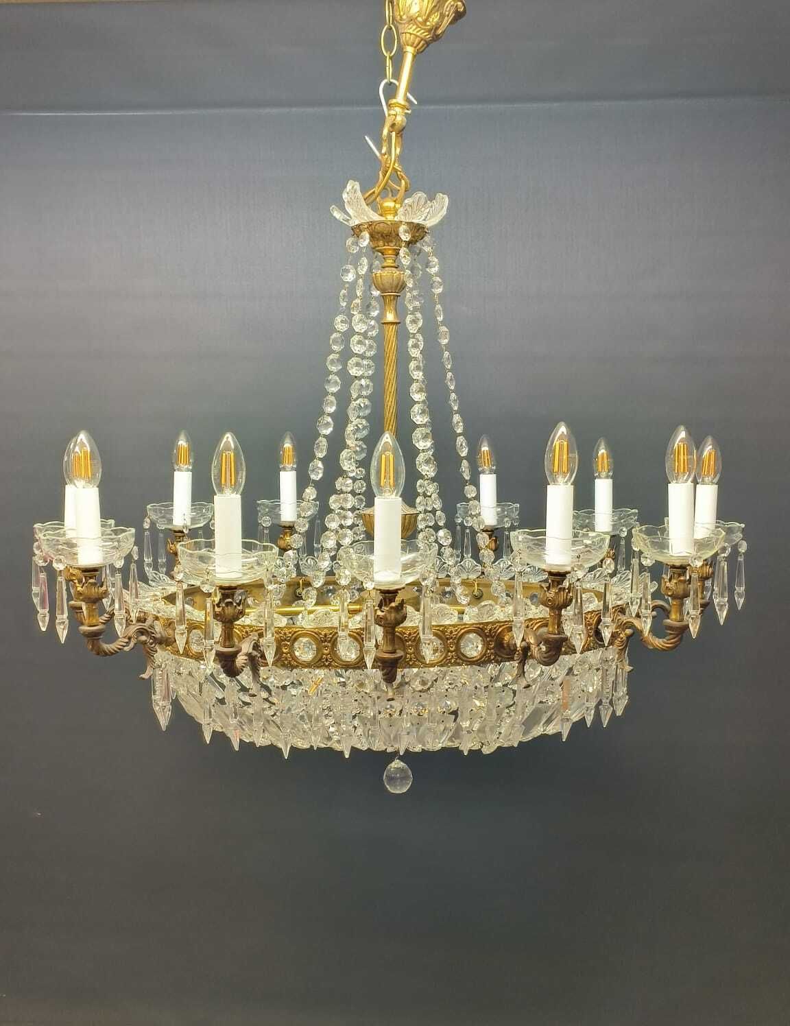 Grand Boat Shaped Chandelier From Italy (Circa 1940) photo for sale