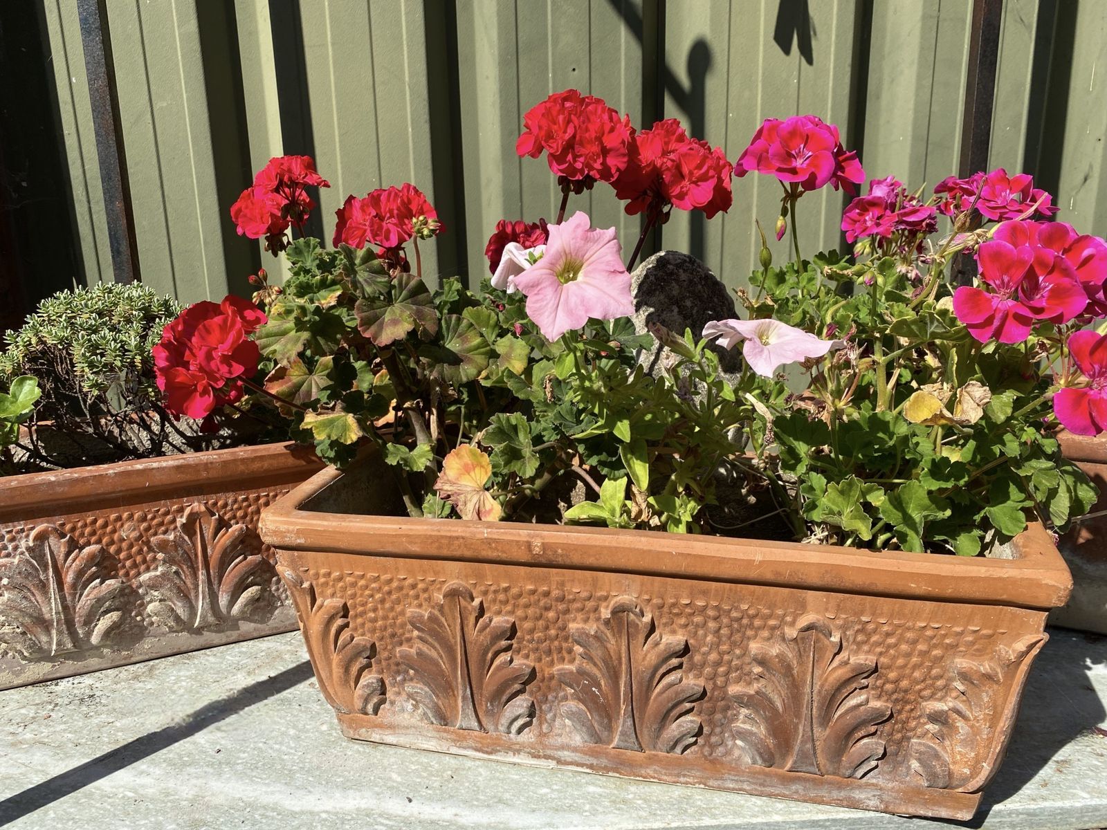 Italian Terracotta Garden Urns, Window Box Jardinieres.