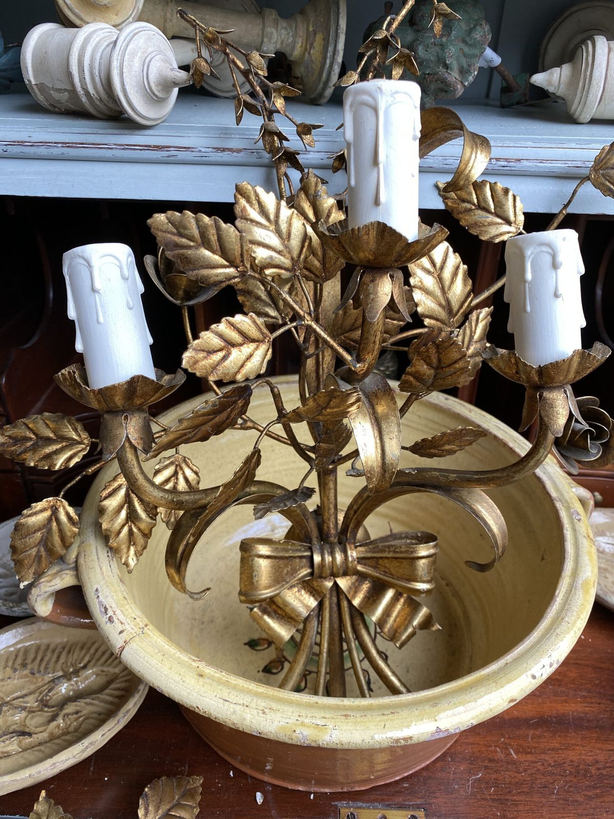 A Collection Of Italian Tole Wall Lights ( Great For A Large Project)( Circa 1920) photo for sale