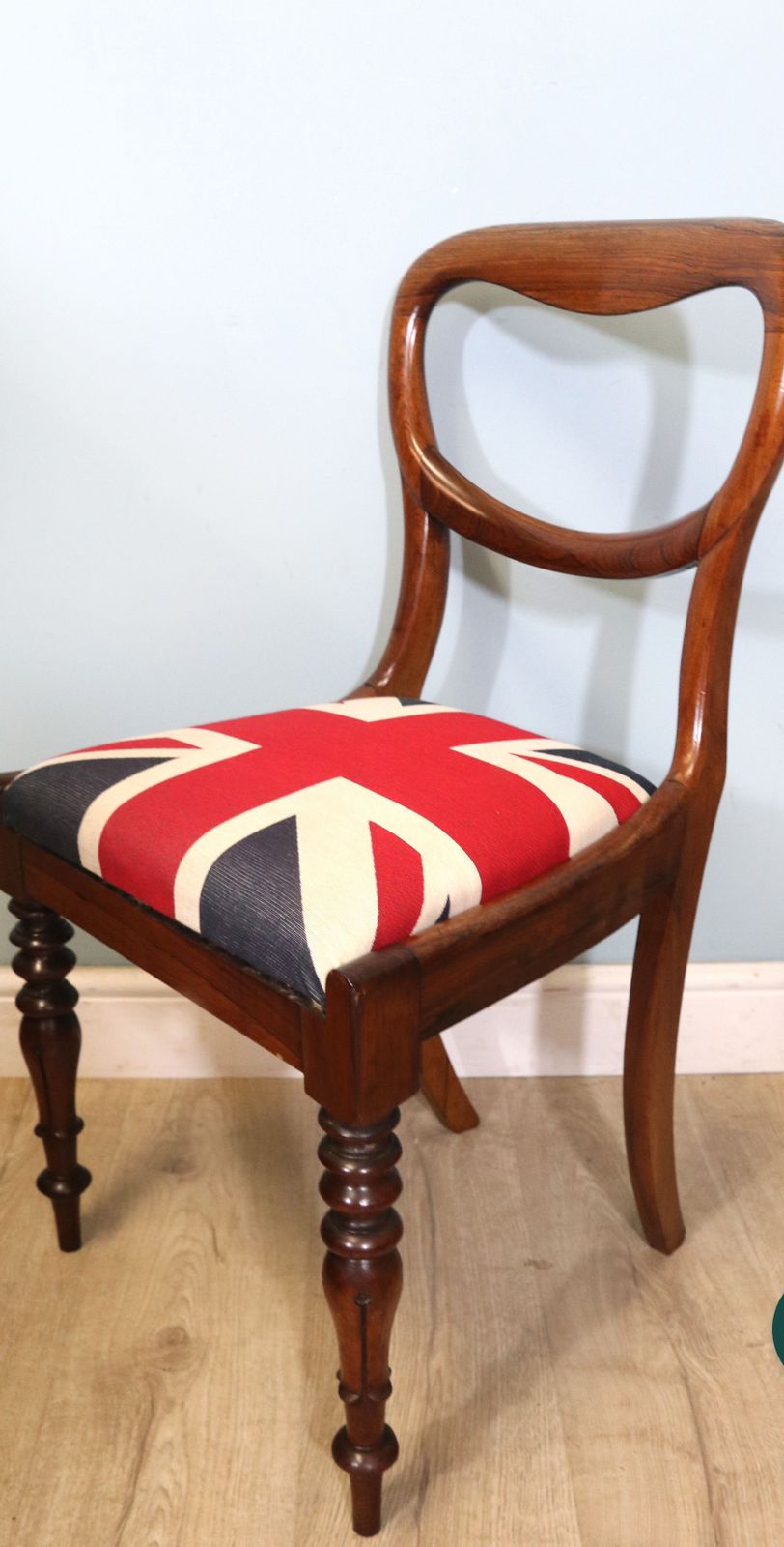 An Absolutely Delightful Pair Of Quality Victorian Solid Rosewood Framed Balloon Back Dining Chairs photo vinterior