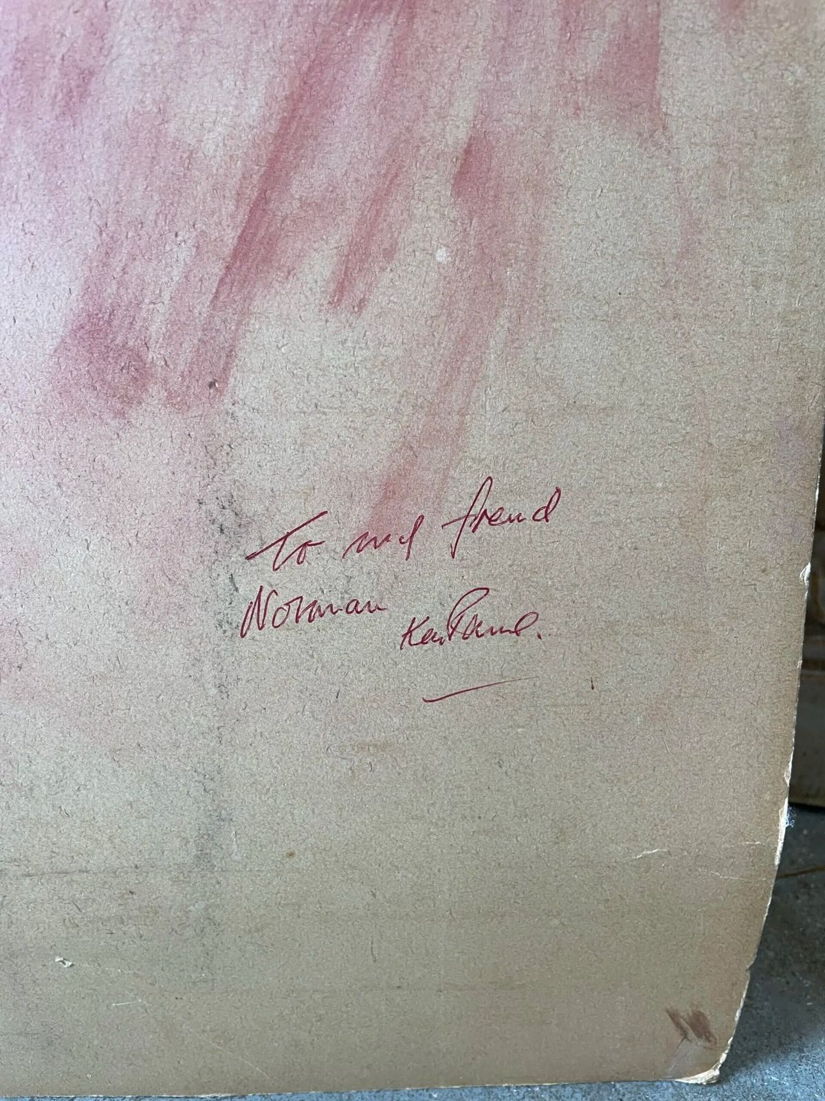 Double Portrait Of A Male Head In Pastel, By Ken Paine Ps Spf (1926  2020) photo for sale