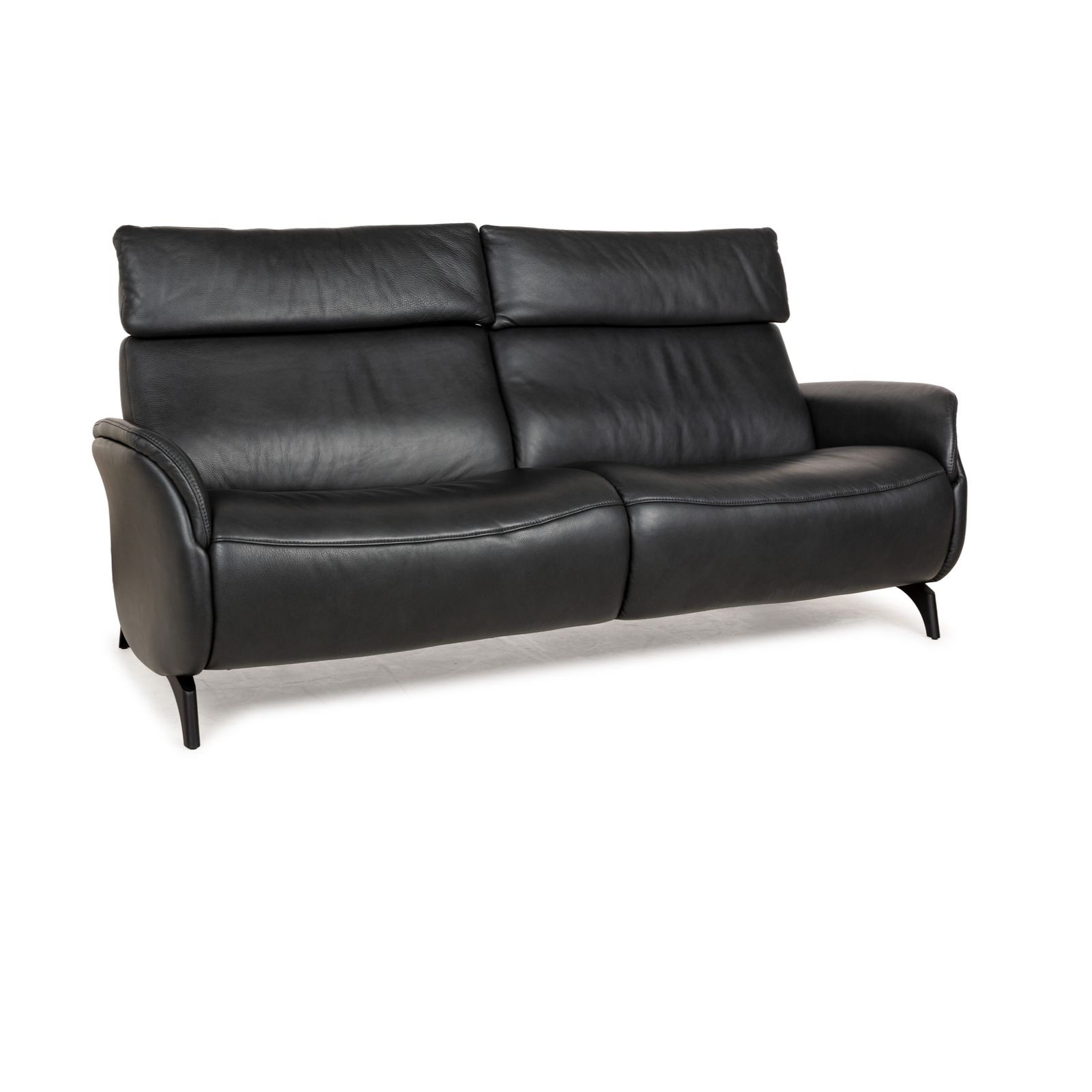 Canapé 3 places Himolla Cumuly en cuir gris, à fonction manuelle photo for sale