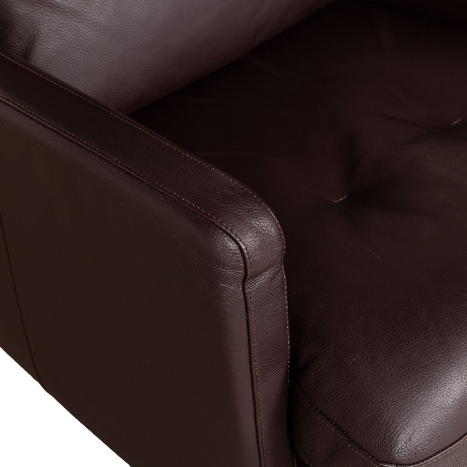 Fauteuil pivotant Cor Conseta en cuir brun photo 1743.0