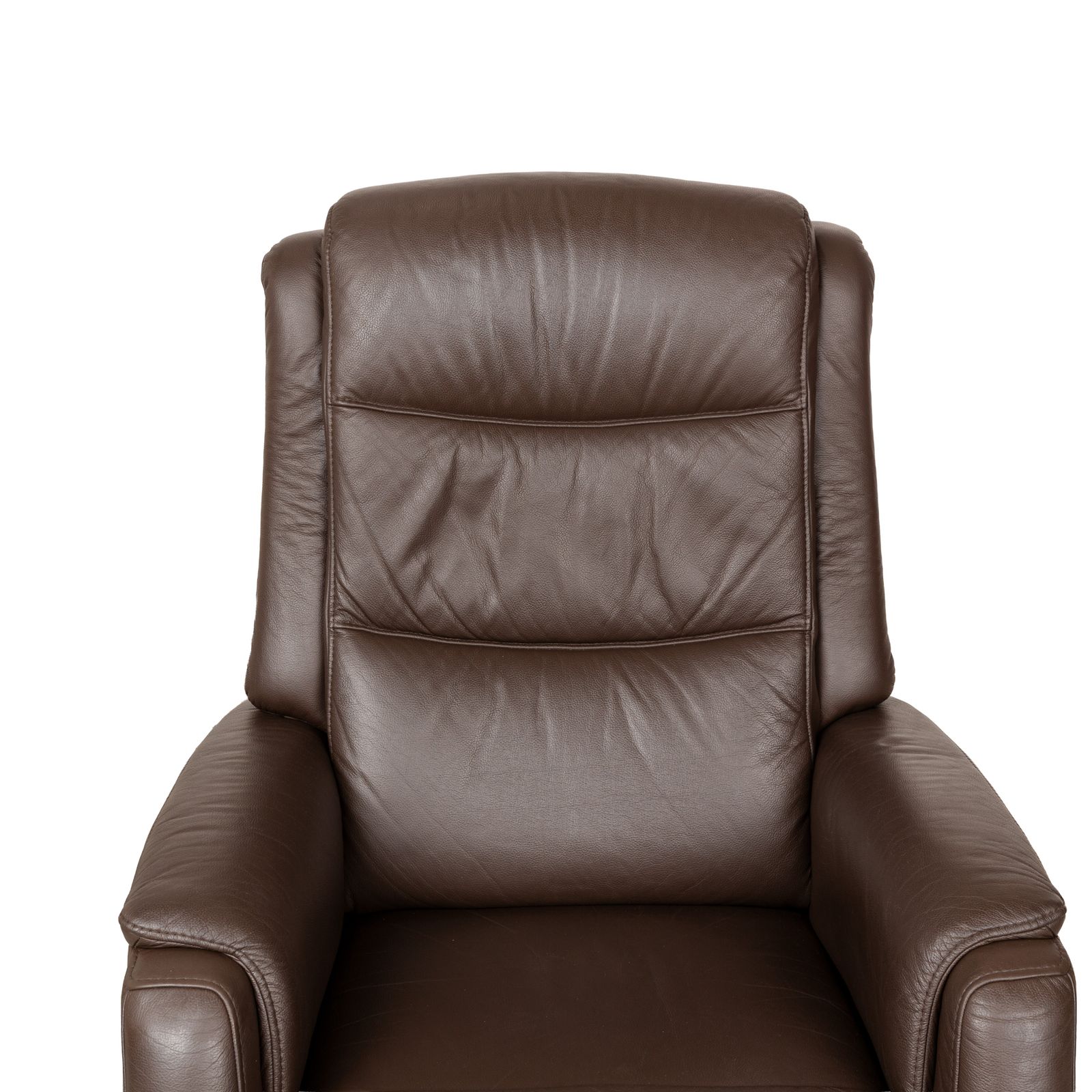 Fauteuil Hukla en cuir brun, fonction relaxation manuelle photo buy