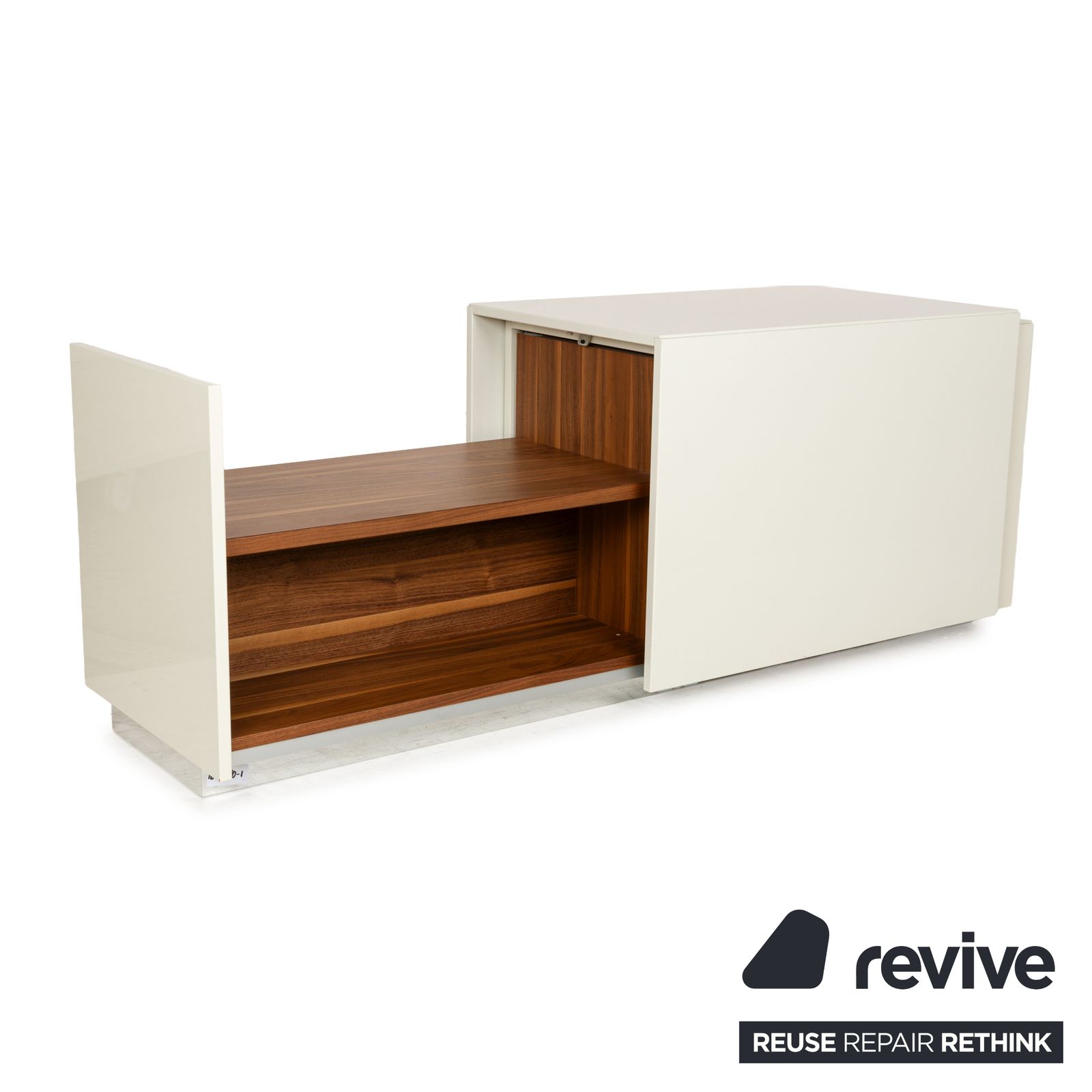 Hülsta Lilac Wooden Sideboard White Cream High Gloss Function photo Furniture