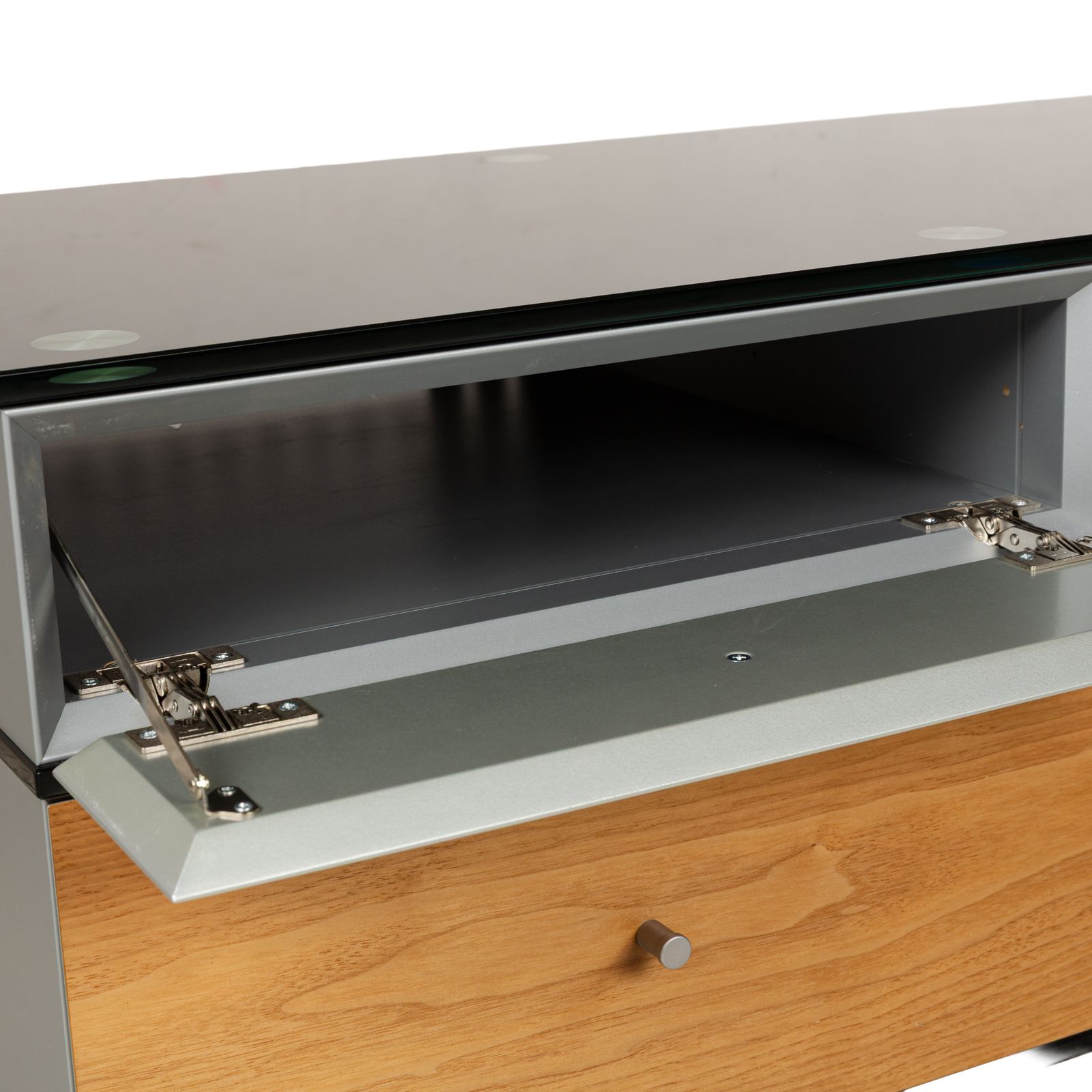 Spectral Cl 1552 Glass Wood Metal Sideboard Black Brown Grey Lowboard Mediaboard photo 1899.0